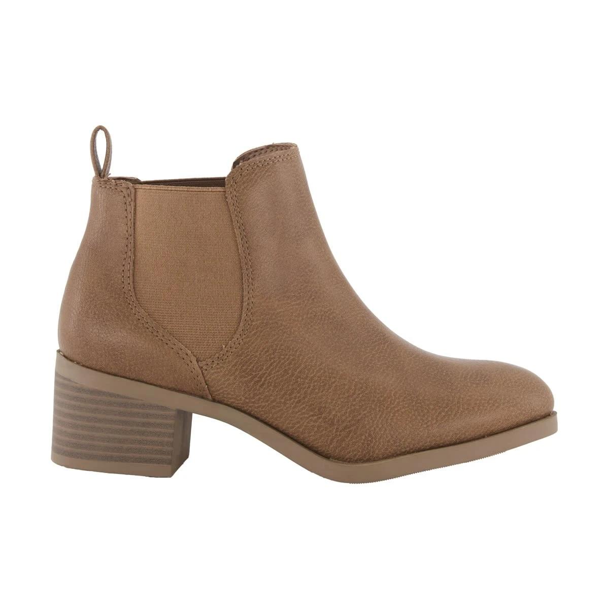 1 Mid Block Heel Boots Chestnut, 1 of 4