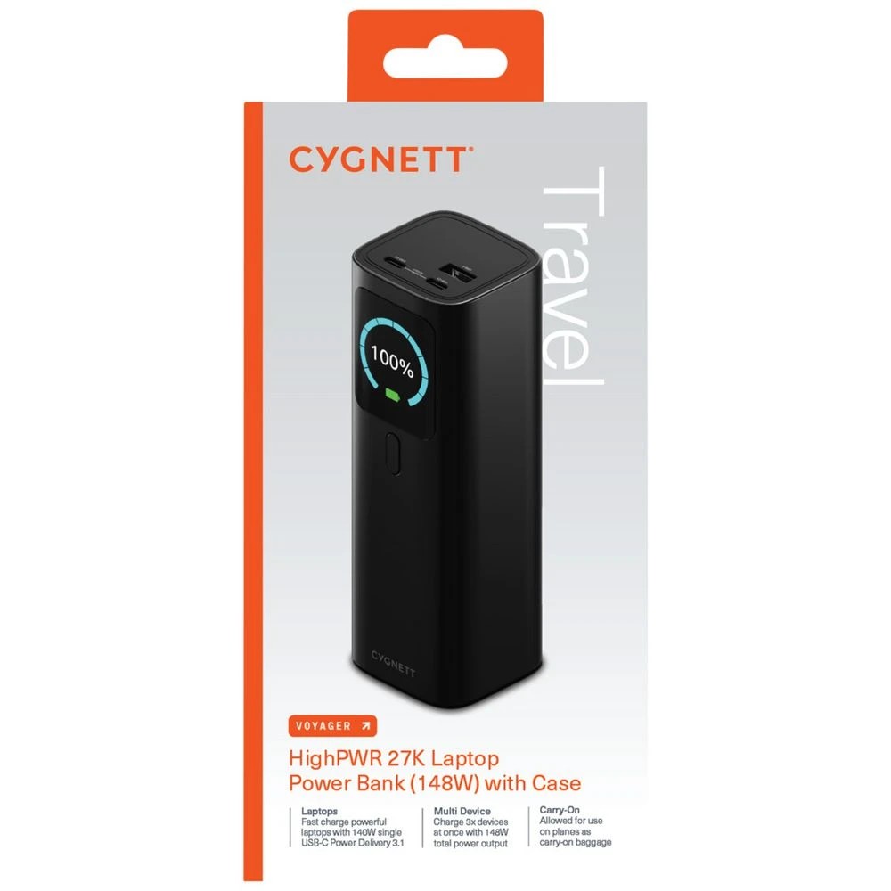 8 Cygnett HighPWR 27K 148W PD 3.1 Laptop Power Bank with Case, 8 of 8