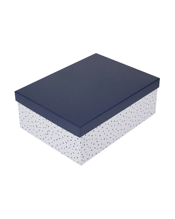 Navy Spot Gift Box - Large