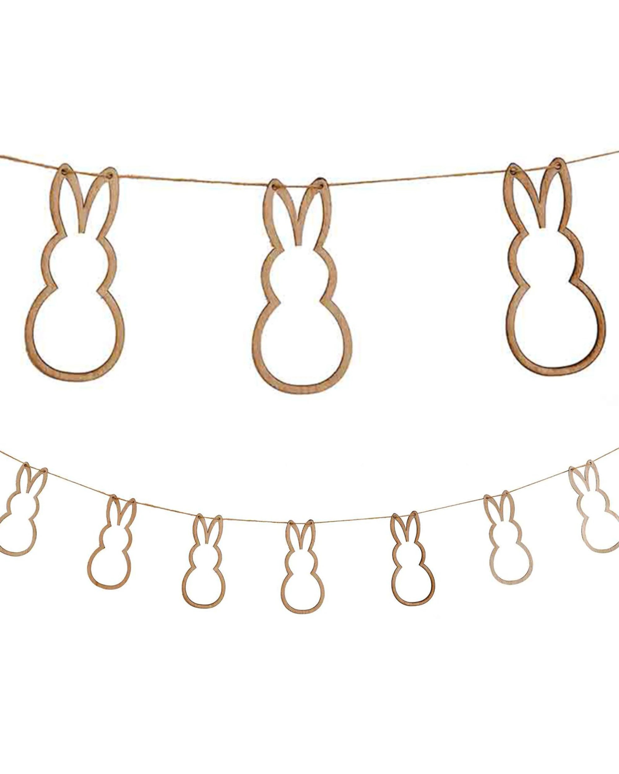 1 Anagram Ginger Ray Wooden Easter Bunny Garland Banner, 1 of 3