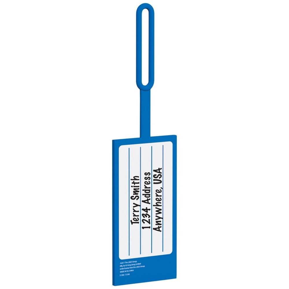 4 Lego Luggage Tag Blue Brick, 4 of 5