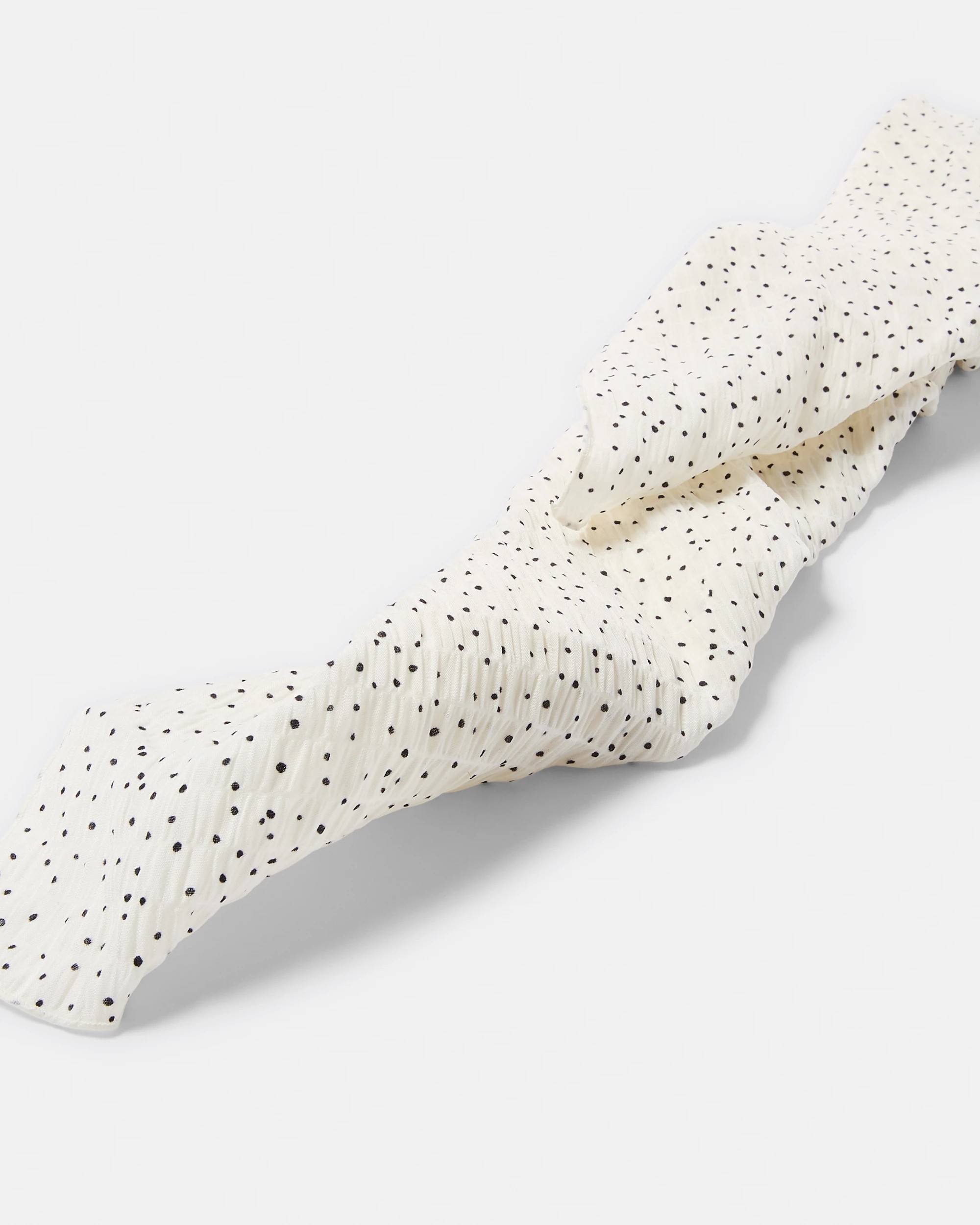 3 Mini Polka Scarf - White, 3 of 4