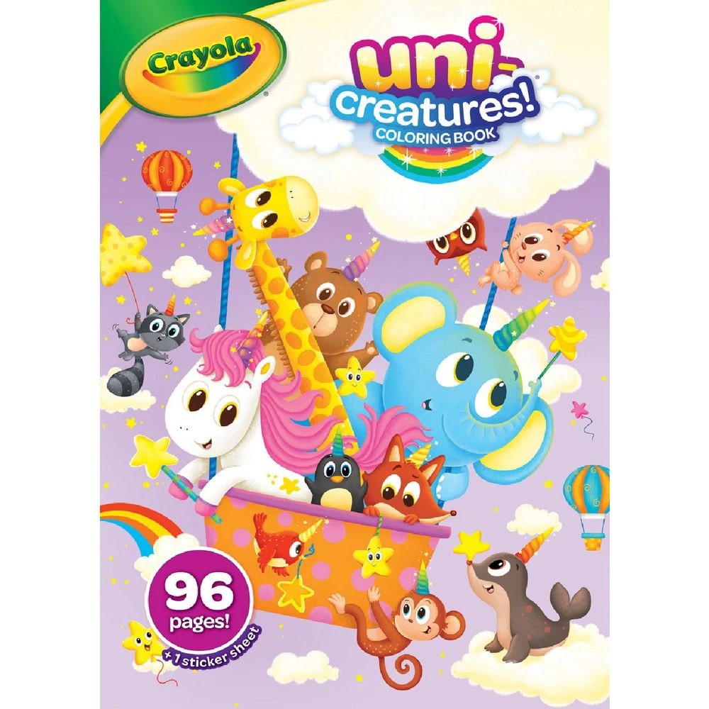 1 Crayola Uni-Creatures Colouring Book 96 Pages, 1 of 4