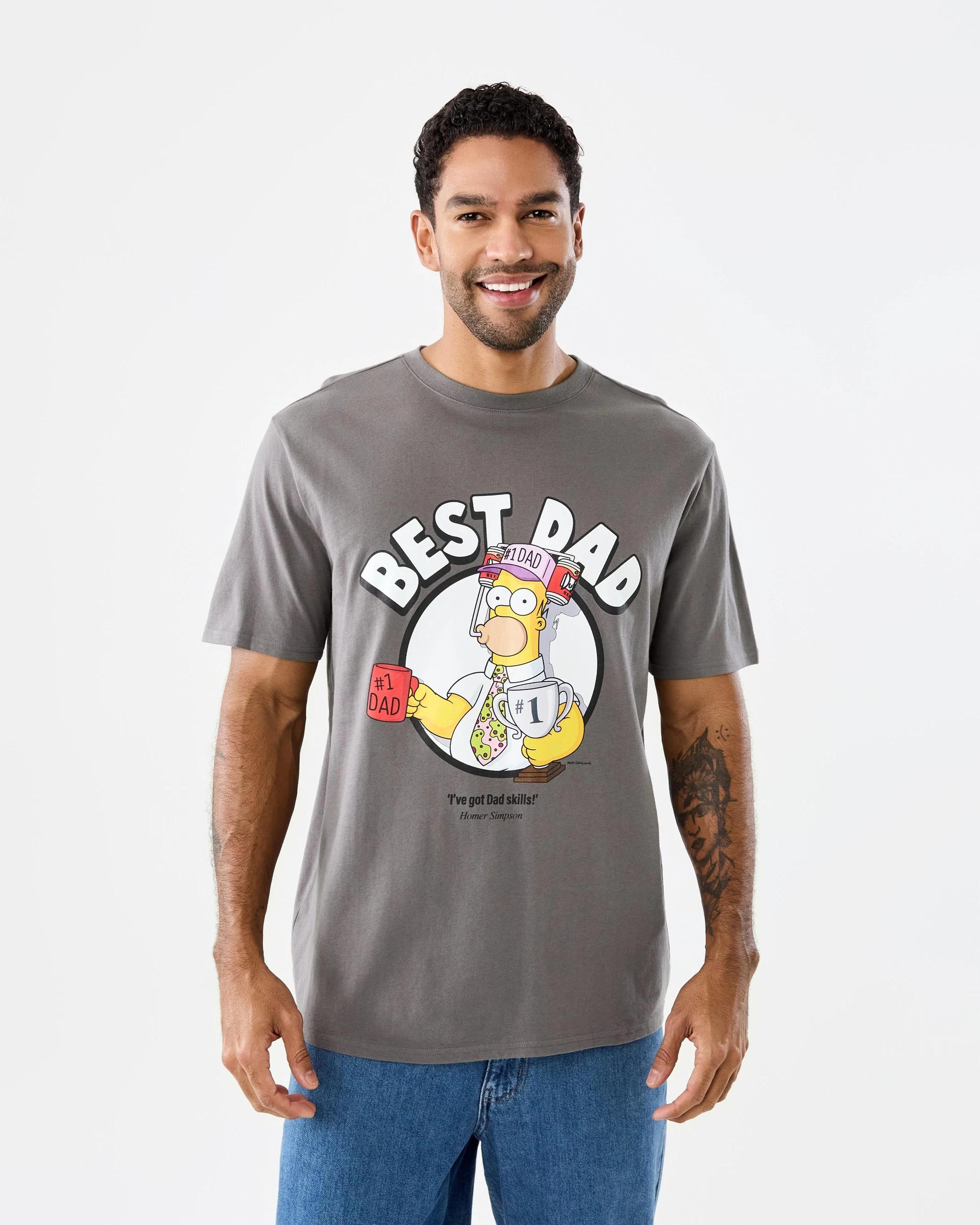 1 The Simpsons License T-shirt Gry Seal, 1 of 6