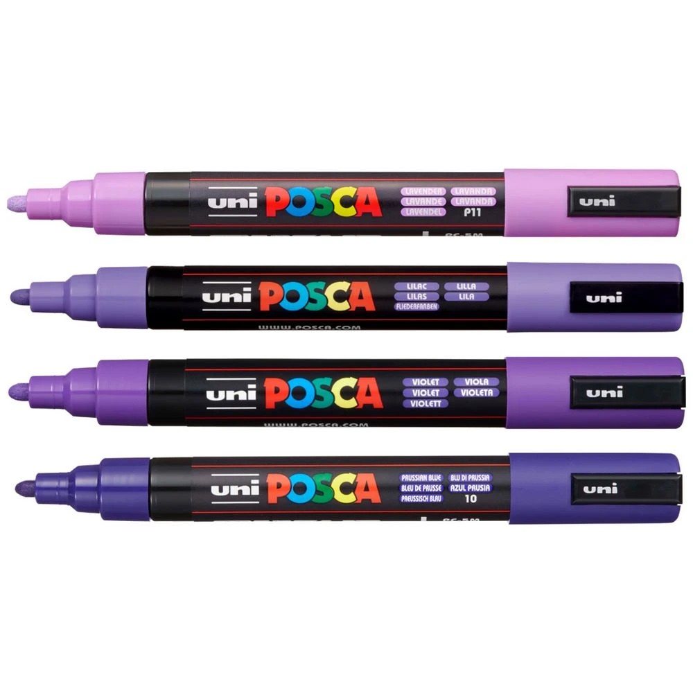 2 Posca PC-5M Paint Marker Purple 4 Pack, 2 of 10