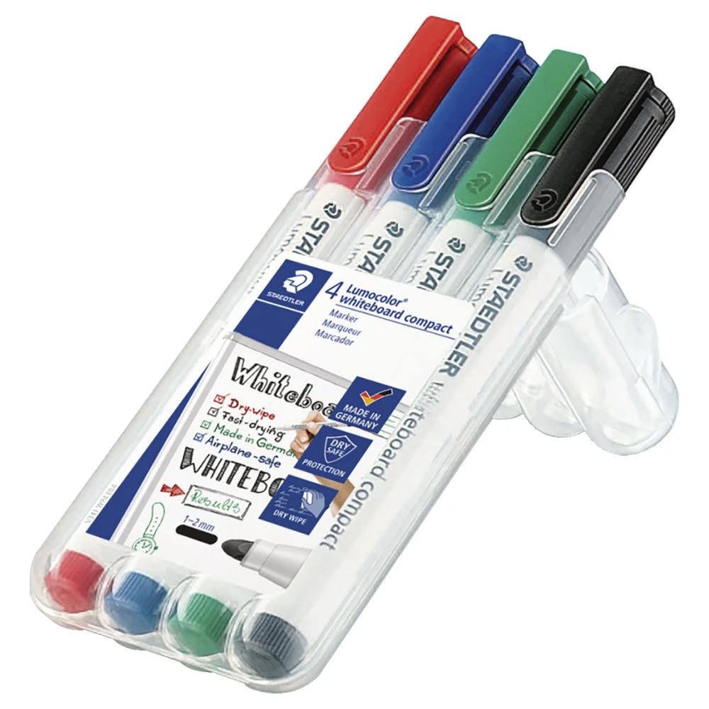 3 Staedtler Lumocolor Compact Whiteboard Marker Assorted 4 Pack, 3 of 6