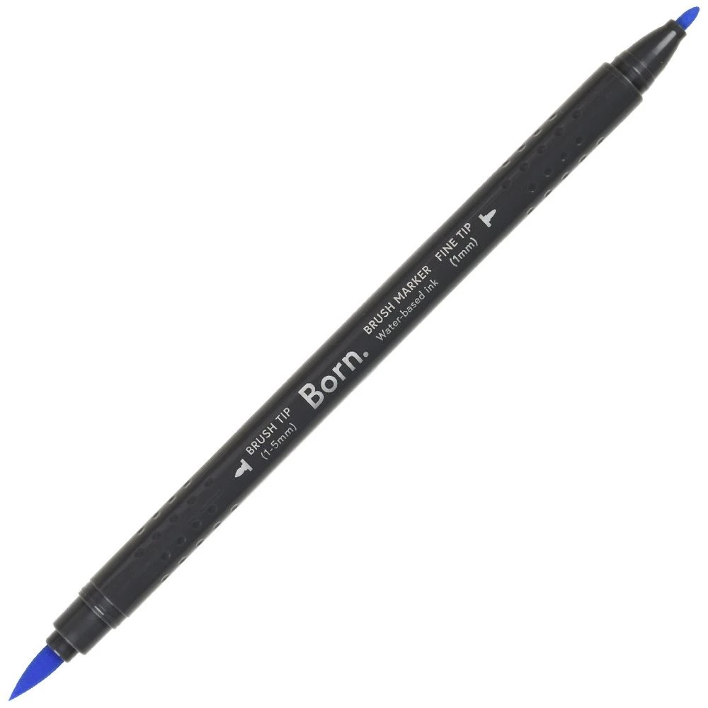 4 Born Professional Brush Dual-Tip Marker Tahitian Blue 515, 4 of 4