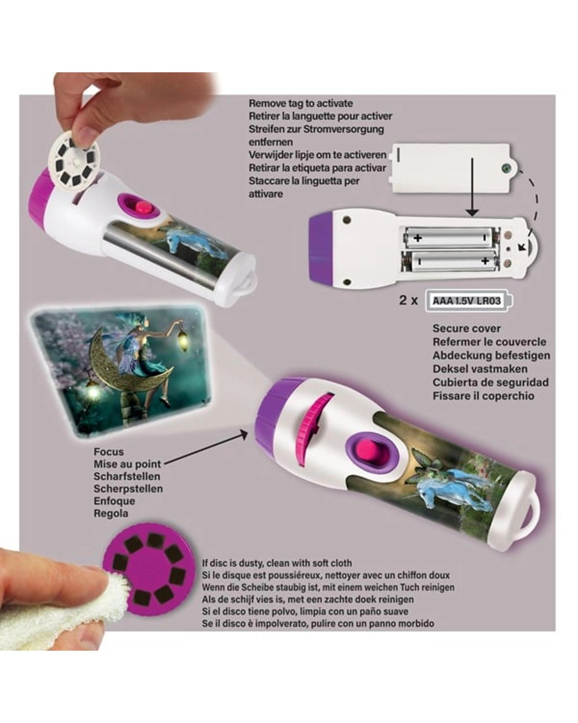 4 Brainstorm Fairy and Unicorn Torch and Projector, 4 of 10
