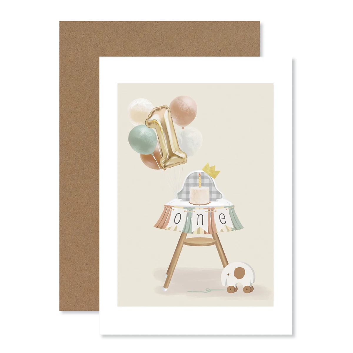 1 Connections from Hallmark 1st Birthday Card - High Chair, 1 of 3