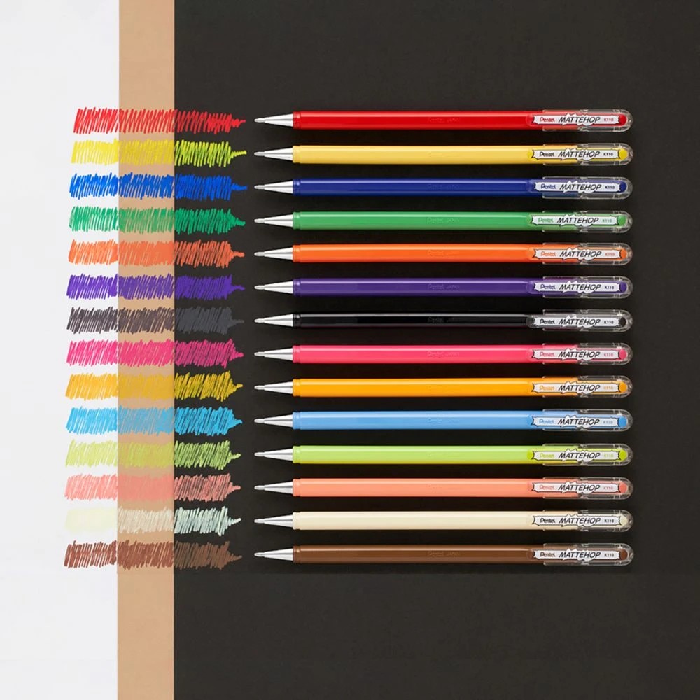 2 Pentel Mattehop Gel Pen Assorted 14 Pack, 2 of 7