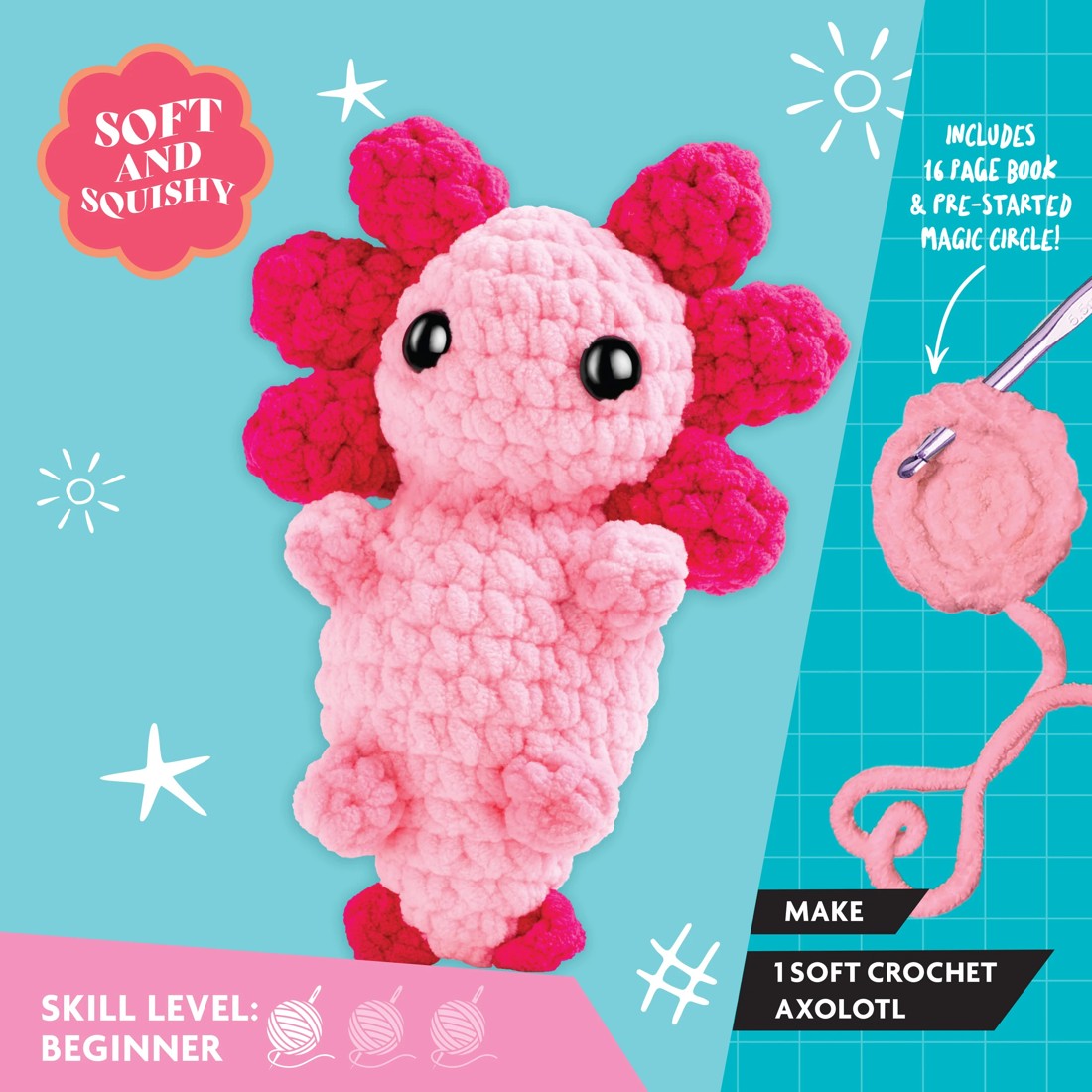 5 Oh My Craft! Midi Crochet Plushie Amy Axolotl, 5 of 5