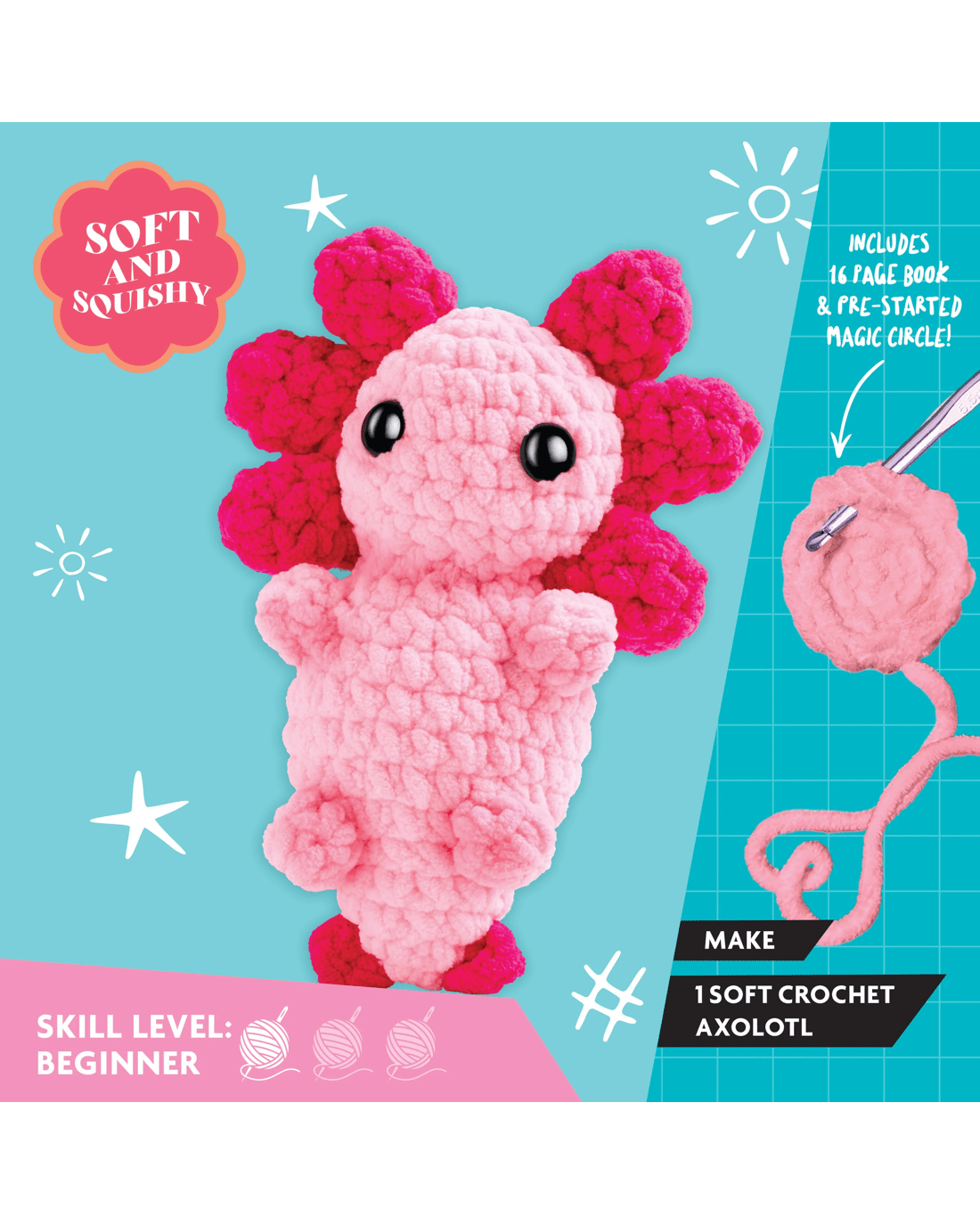 5 Oh My Craft! Midi Crochet Plushie Amy Axolotl, 5 of 5