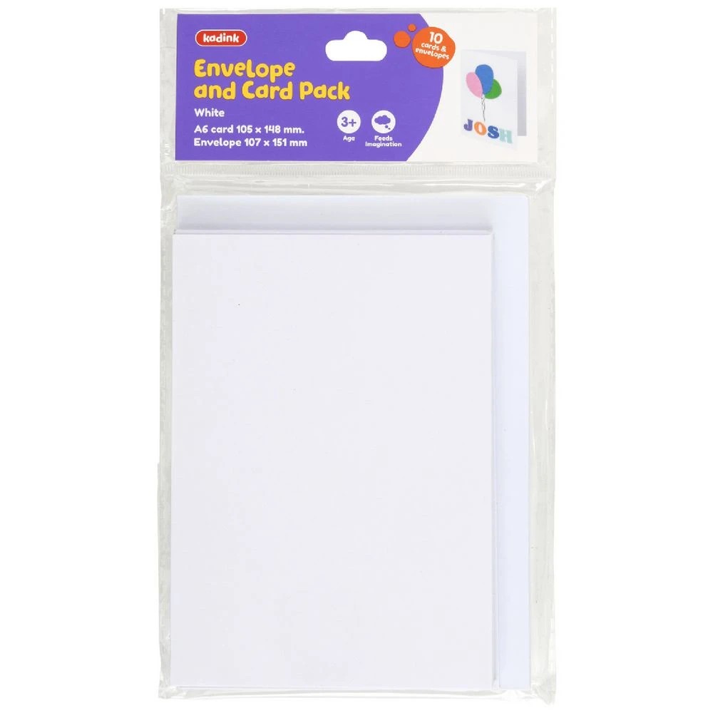 1 Kadink Cards and Envelopes White 10 Pack, 1 of 3
