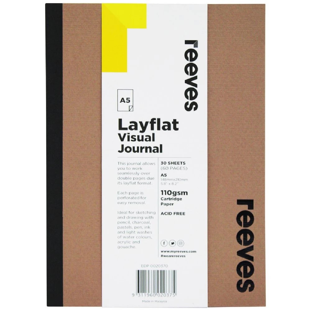 1 Reeves Flat Journal 100gsm 30 Sheets Kraft A5, 1 of 1