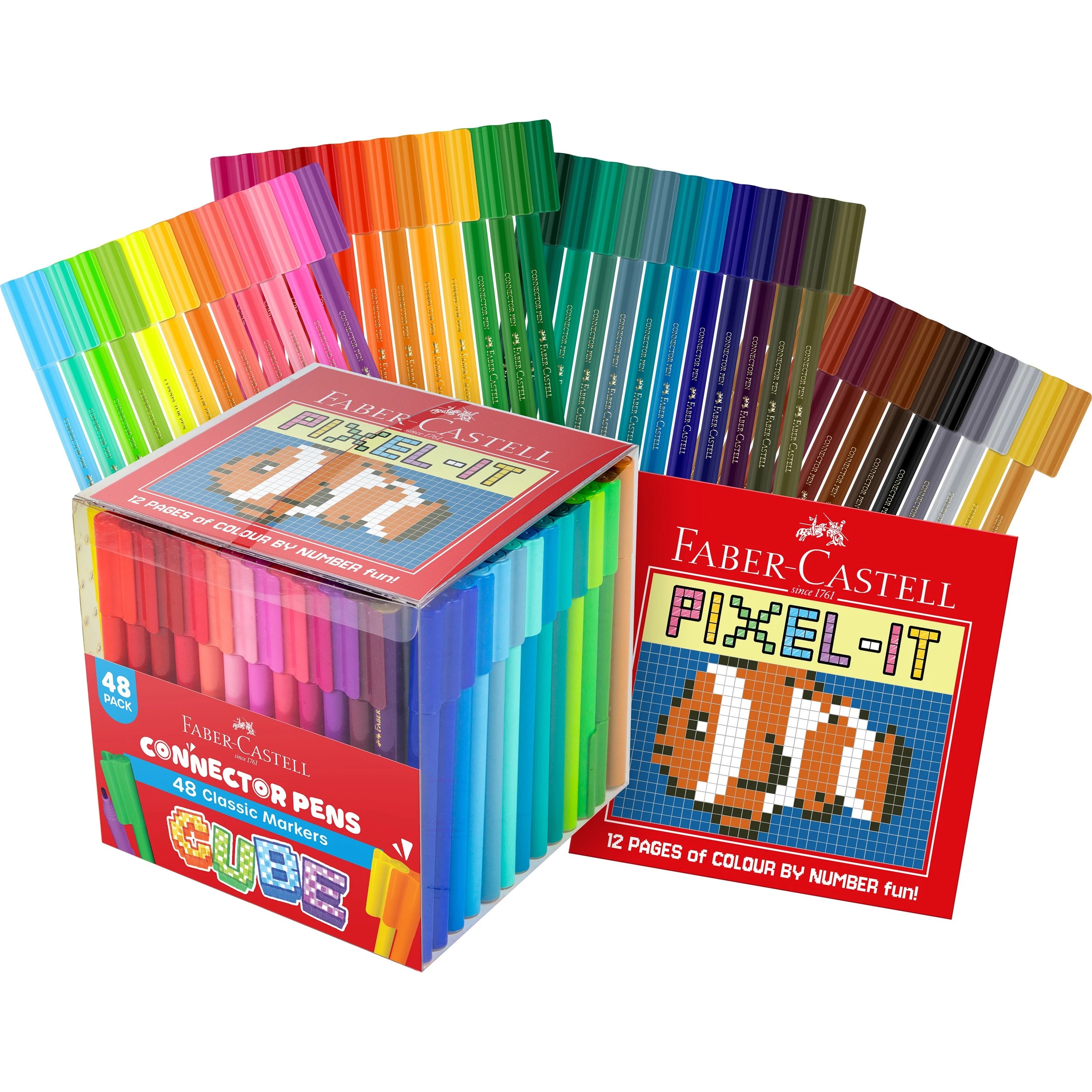 3 48 - Pack Faber Castell Connector Pen Cube - Multi, 3 of 3