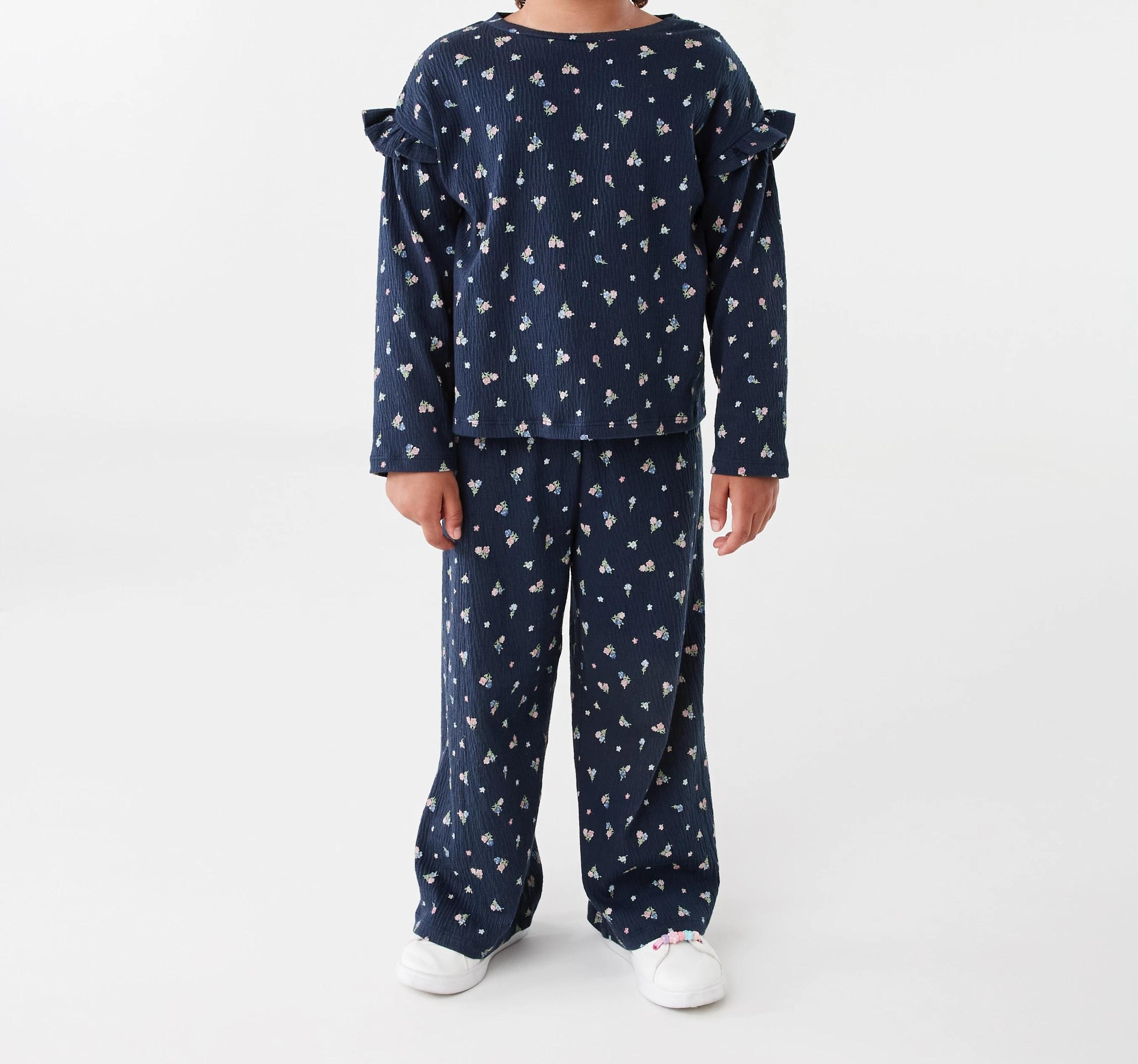 4 Wide Leg Crinkle Pants Nvy Floral, 4 of 5