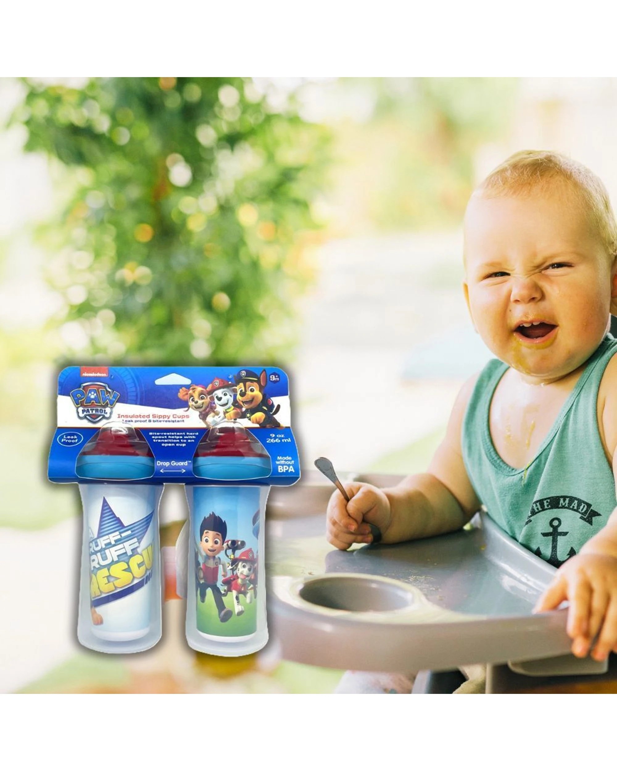 2 Paw Patrol 2pc Insulated Drinking Sippy Cup Toddler Kids 266ml - Multi, 2 of 2