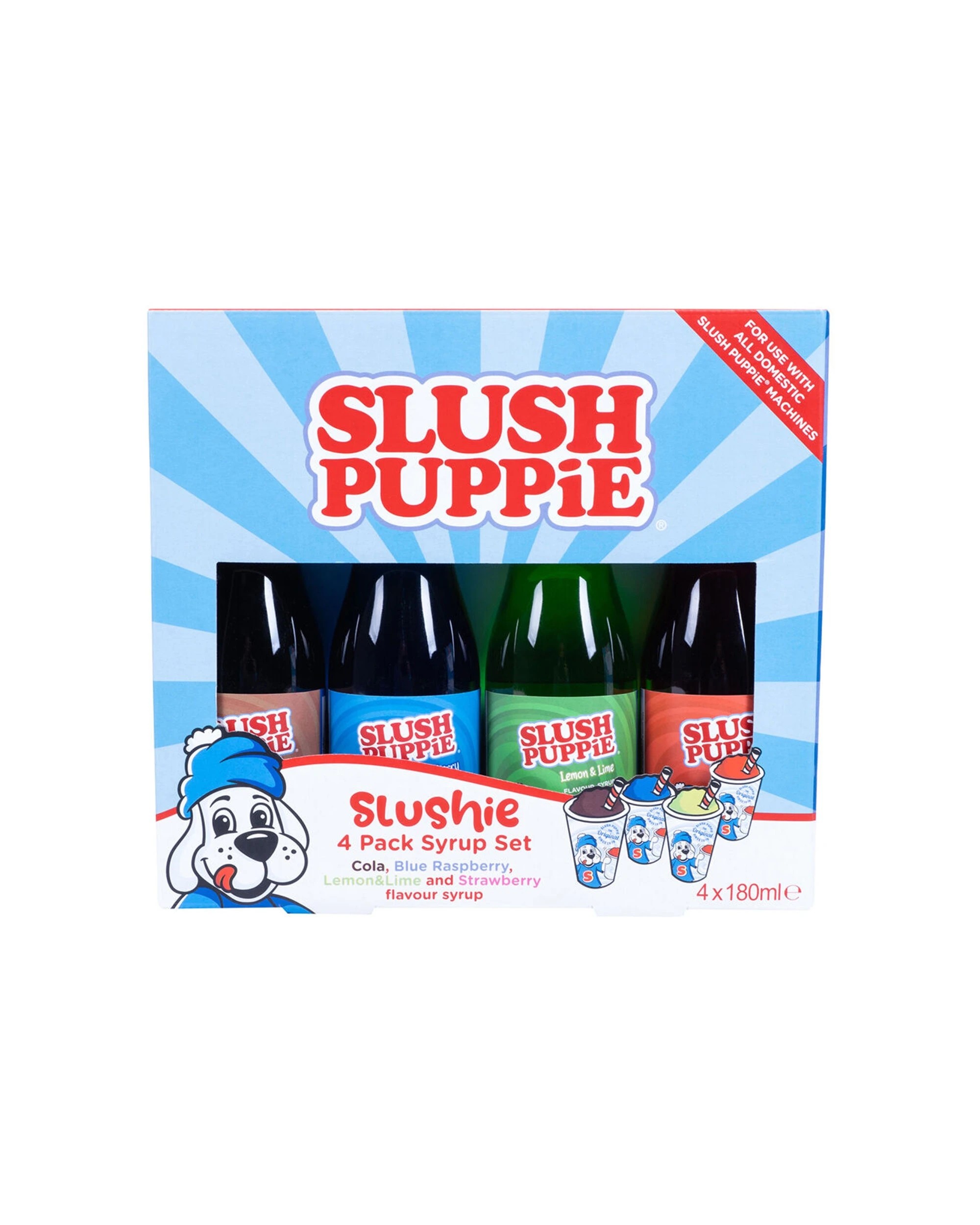 3 FIZZ CREATIONS Slush Puppie Syrup Set 4pc For Slush Machines 180ml Each - Multi, 3 of 4