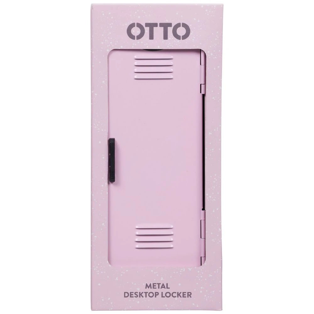 2 Otto Metal Desktop Locker Pastel Pink, 2 of 4