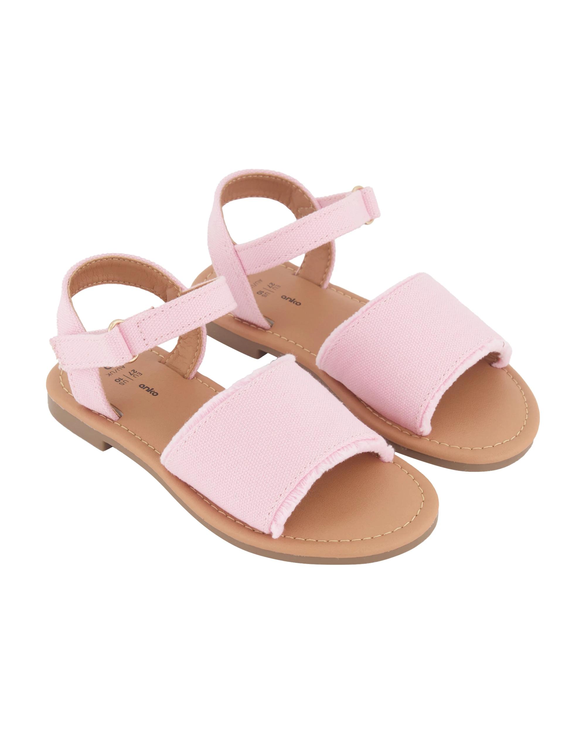 2 Junior Canvas Sandals Pink, 2 of 4
