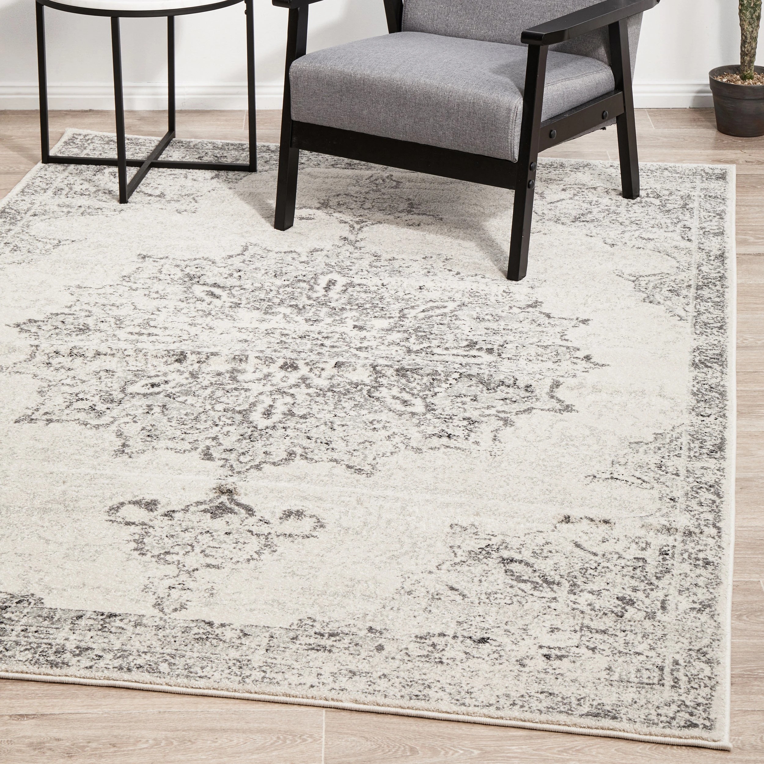 4 Common Ground Rugs Lustre Rita 290x200cm - Large Floor Rug - Silver, 4 of 9