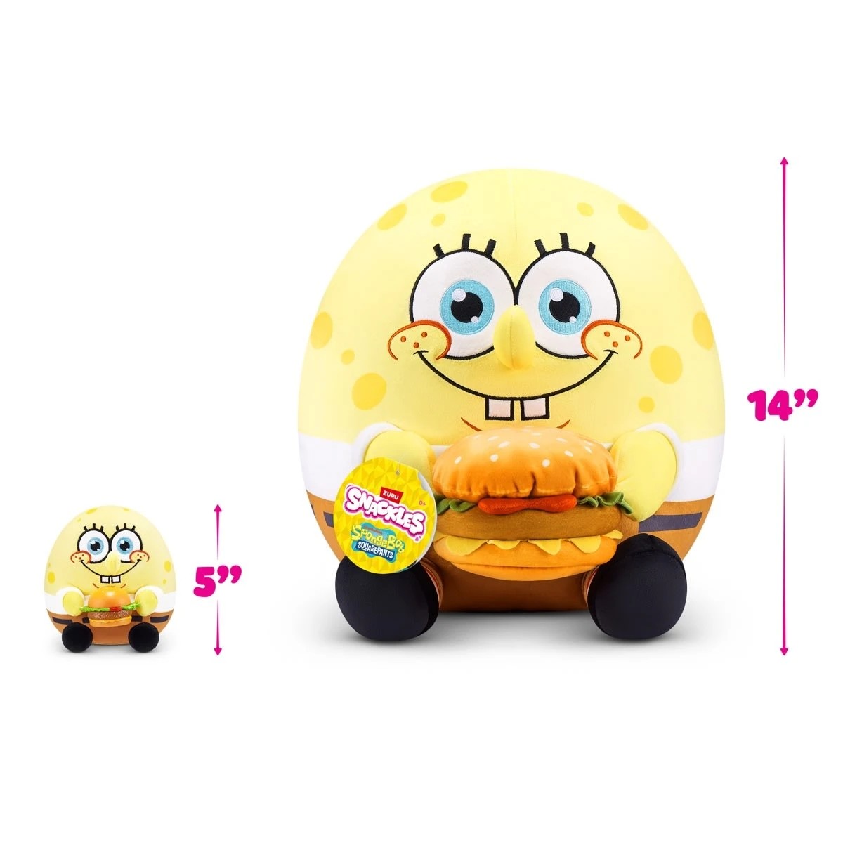 3 36cm Zuru Snackles SpongeBob SquarePants Plush Toy - Assorted, 3 of 7