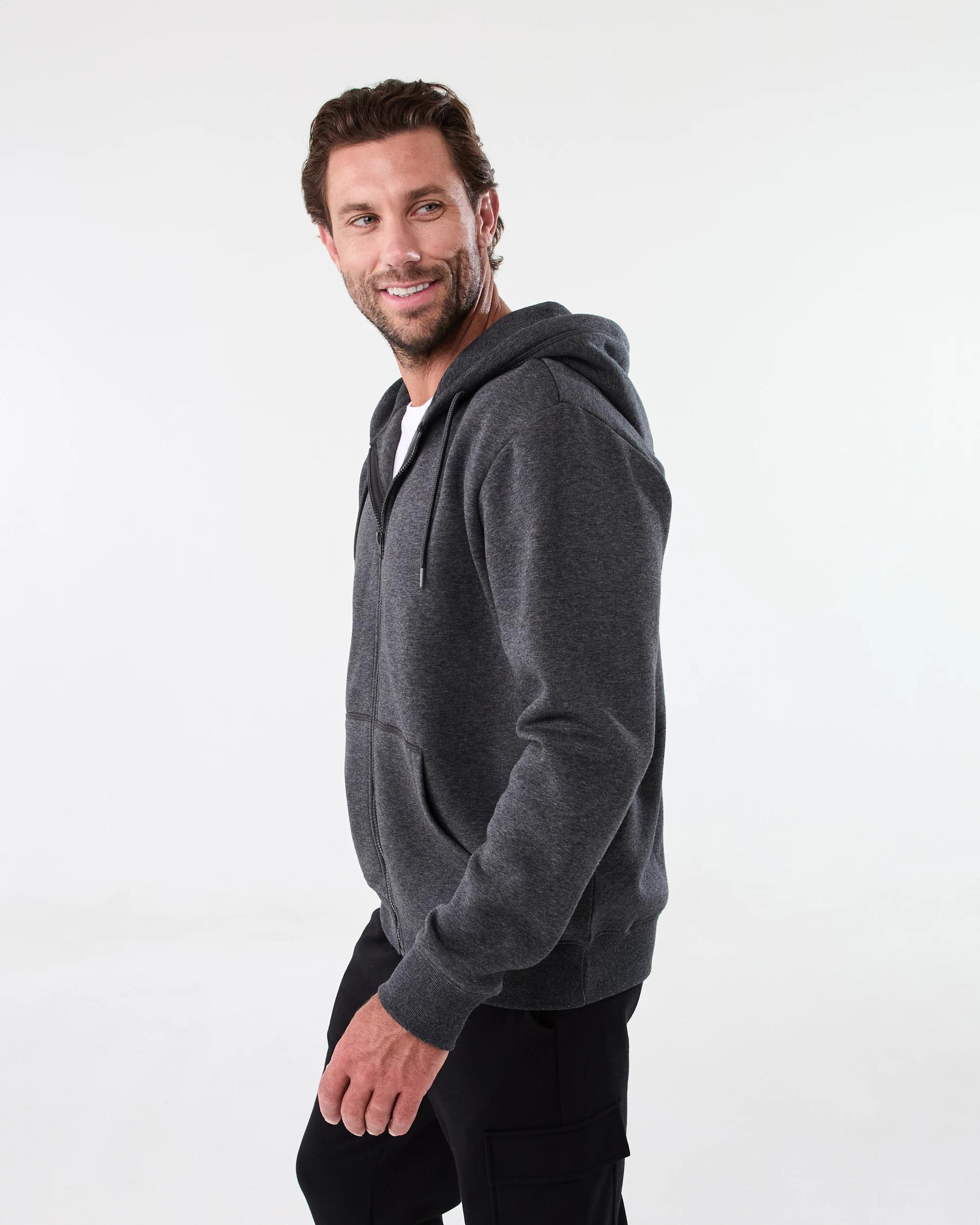 3 Zip Through Hoodie Gry Chmrle, 3 of 8