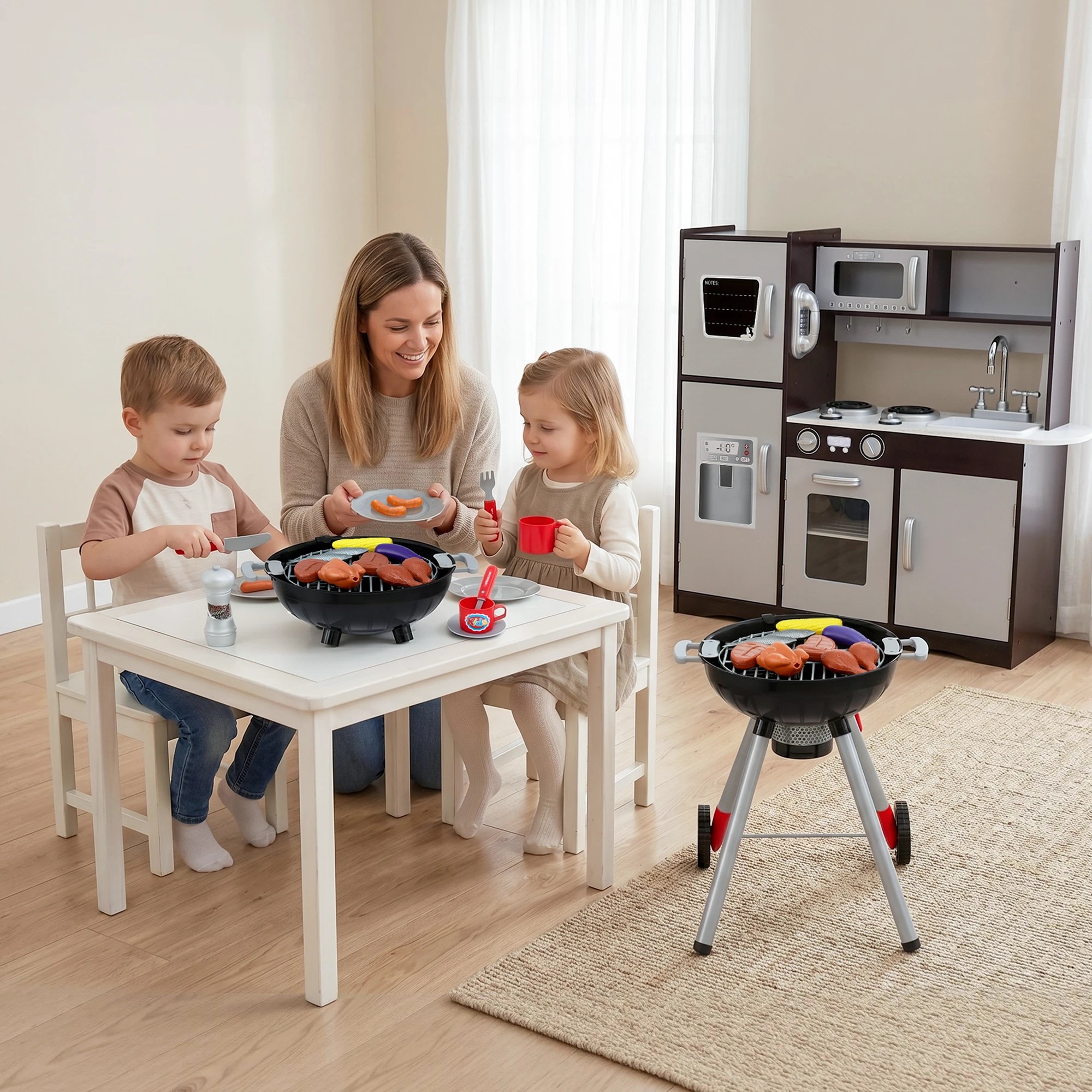 7 Keezi Kids Kitchen And BBQ Playset - Multi, 7 of 8