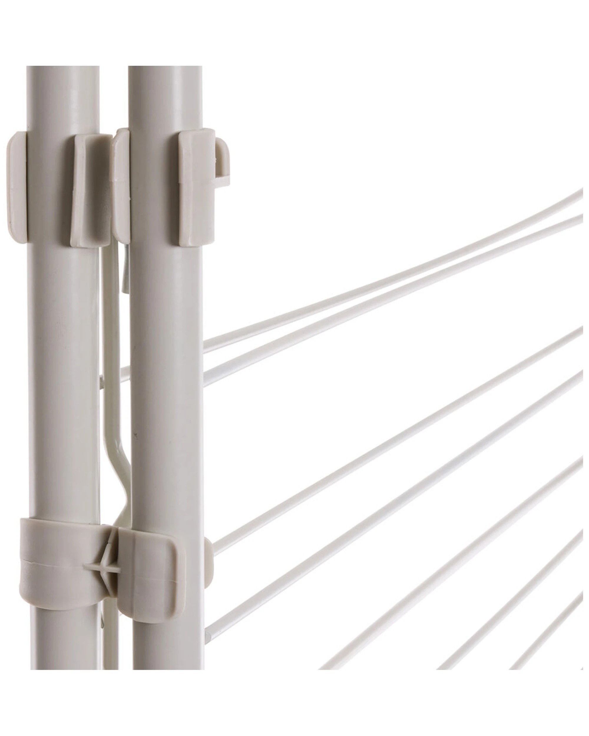 4 Hills 13M 2 Tier Double Decker Mobile Tower Clothes Airer W 44 Hook Slots
 - white, 4 of 8
