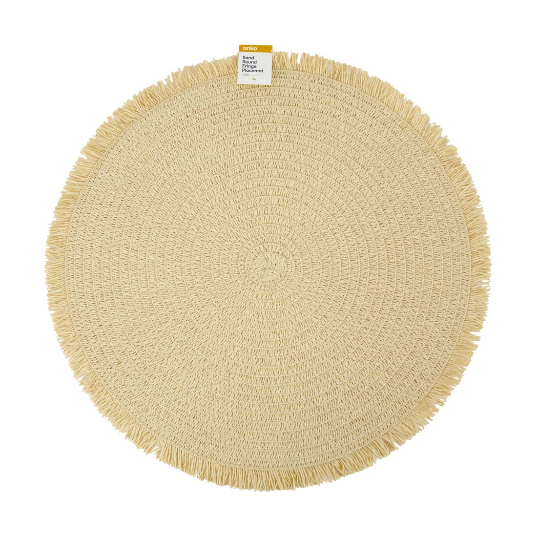 3 Sand Round Fringe Placemat, 3 of 3