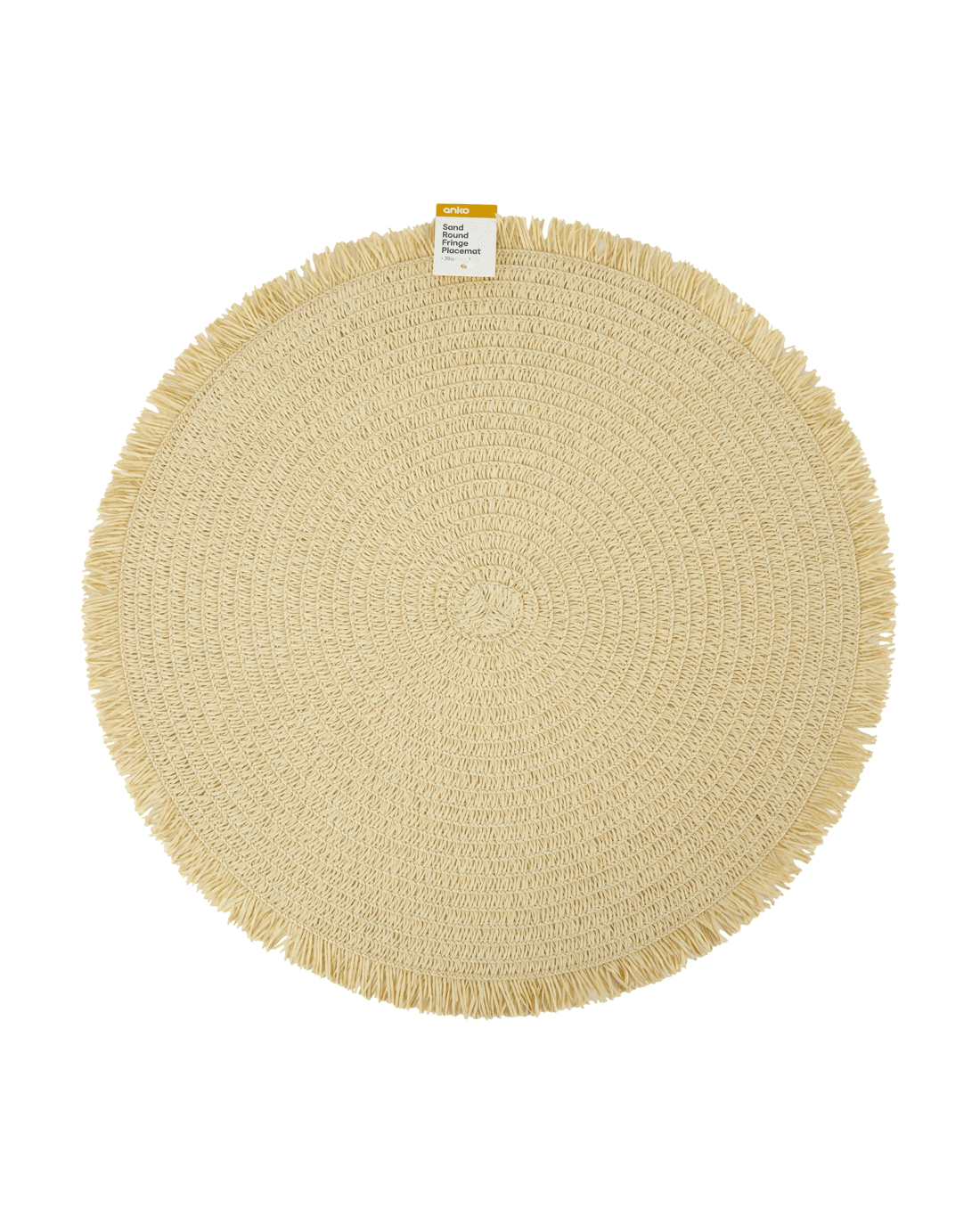 3 Sand Round Fringe Placemat, 3 of 3