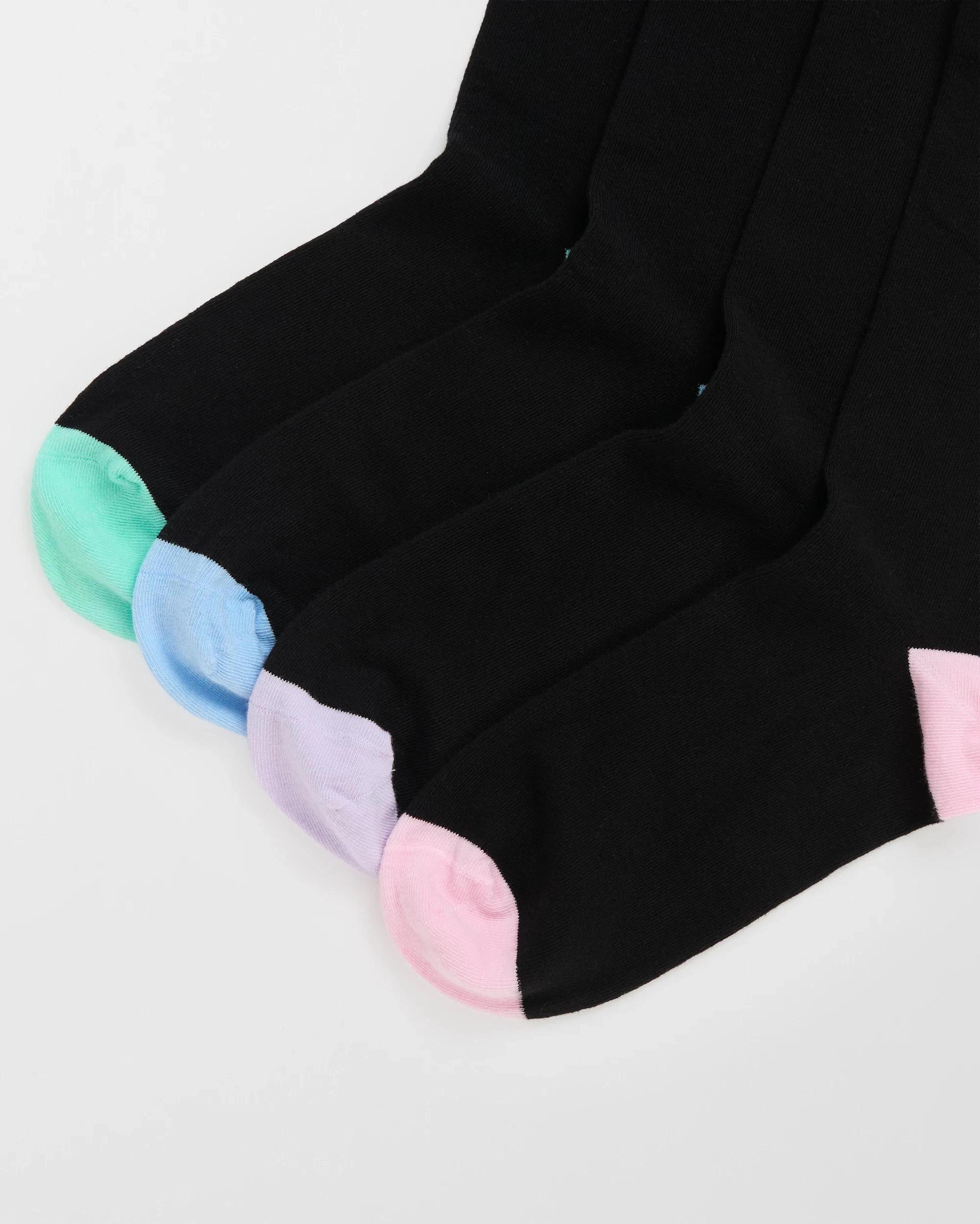 2 Target Woman Australian Cotton Blend 4 Pack Multi Toes Crew Boot Socks MULTI TOES, 2 of 3