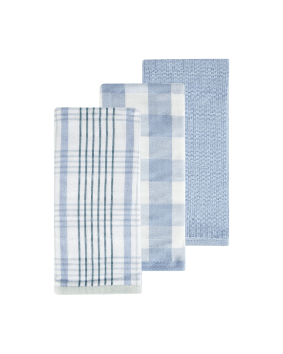 3 Pack Blue Gingham Tea Towels