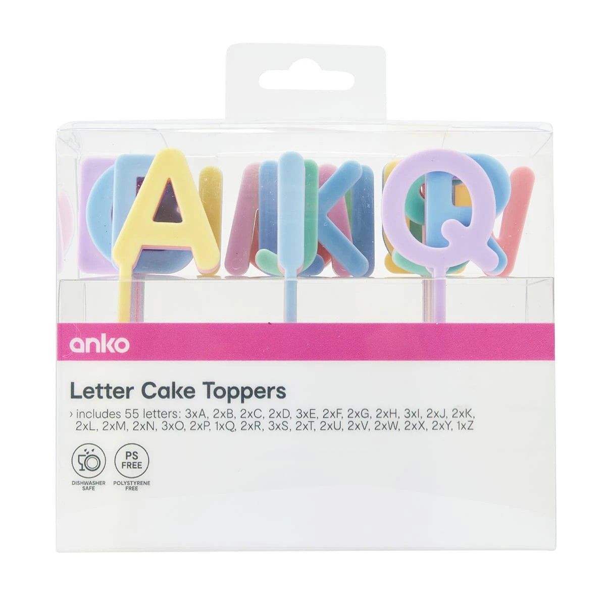 5 55 Piece Letter Cake Toppers, 5 of 5
