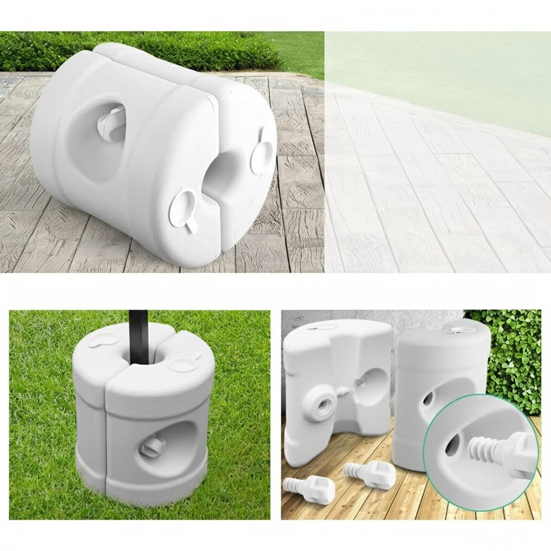 6 Instahut Gazebo Pop Up 3x6m w/Base Podx4 Marquee Folding Outdoor Wedding Camping Tent Shade Canopy - White - White, 6 of 6