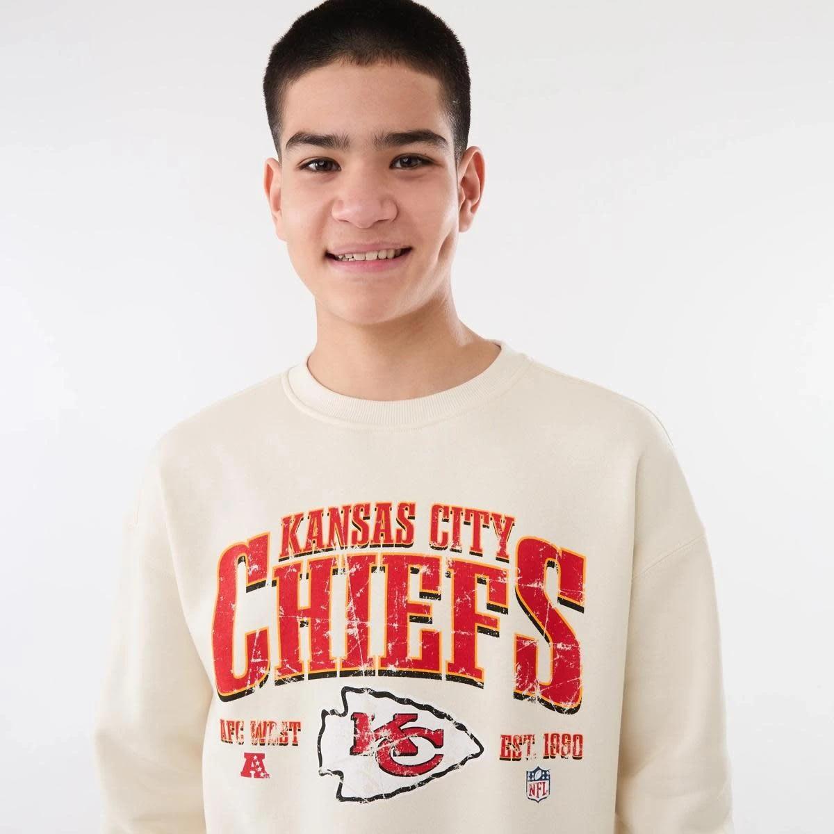 1 Official NFL Kids Youth Fleece Top CHIEFS STONE, 1 of 6