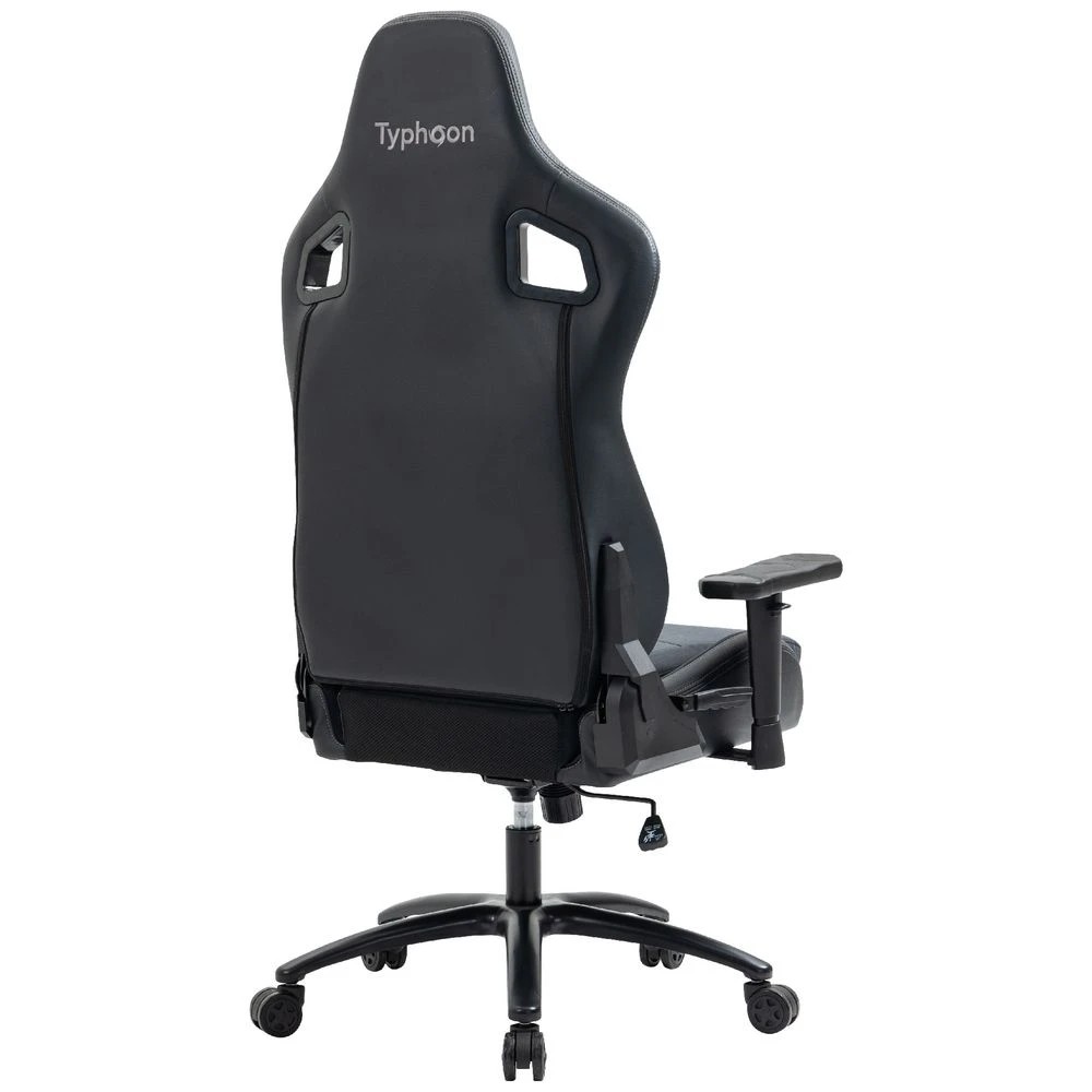 5 Typhoon Viper XL Gaming Chair Fabric Black Ergonomic Chairs and Desk Chairs, 5 of 10