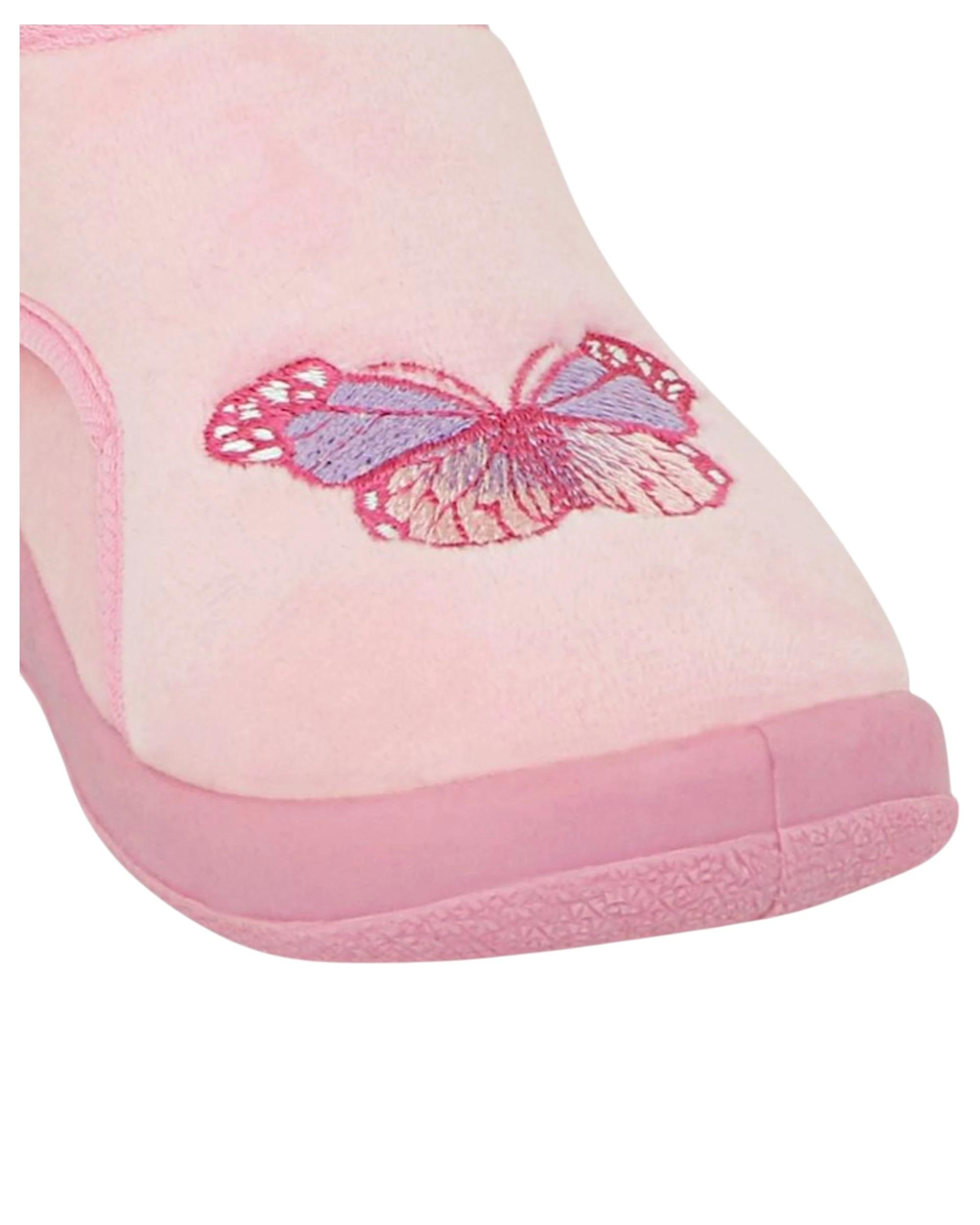 2 Grosby Flicker Pink Infant Girls Kids Velcro Boot Slip On Baby Shoes PINK, 2 of 3