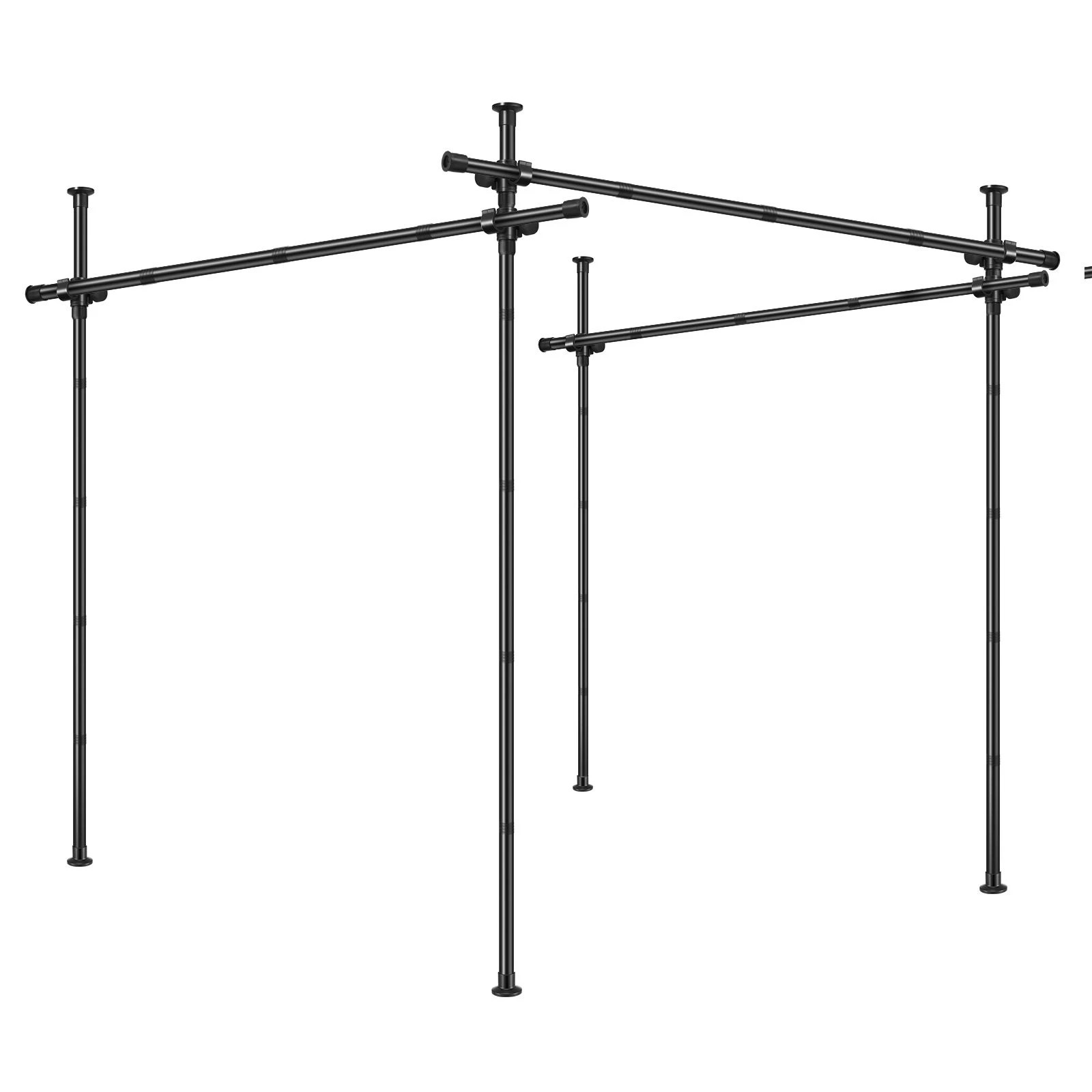6 Ausway No Drill Room Divider Curtain Rod Kit Floor to Ceiling Adjustable, 6 of 7
