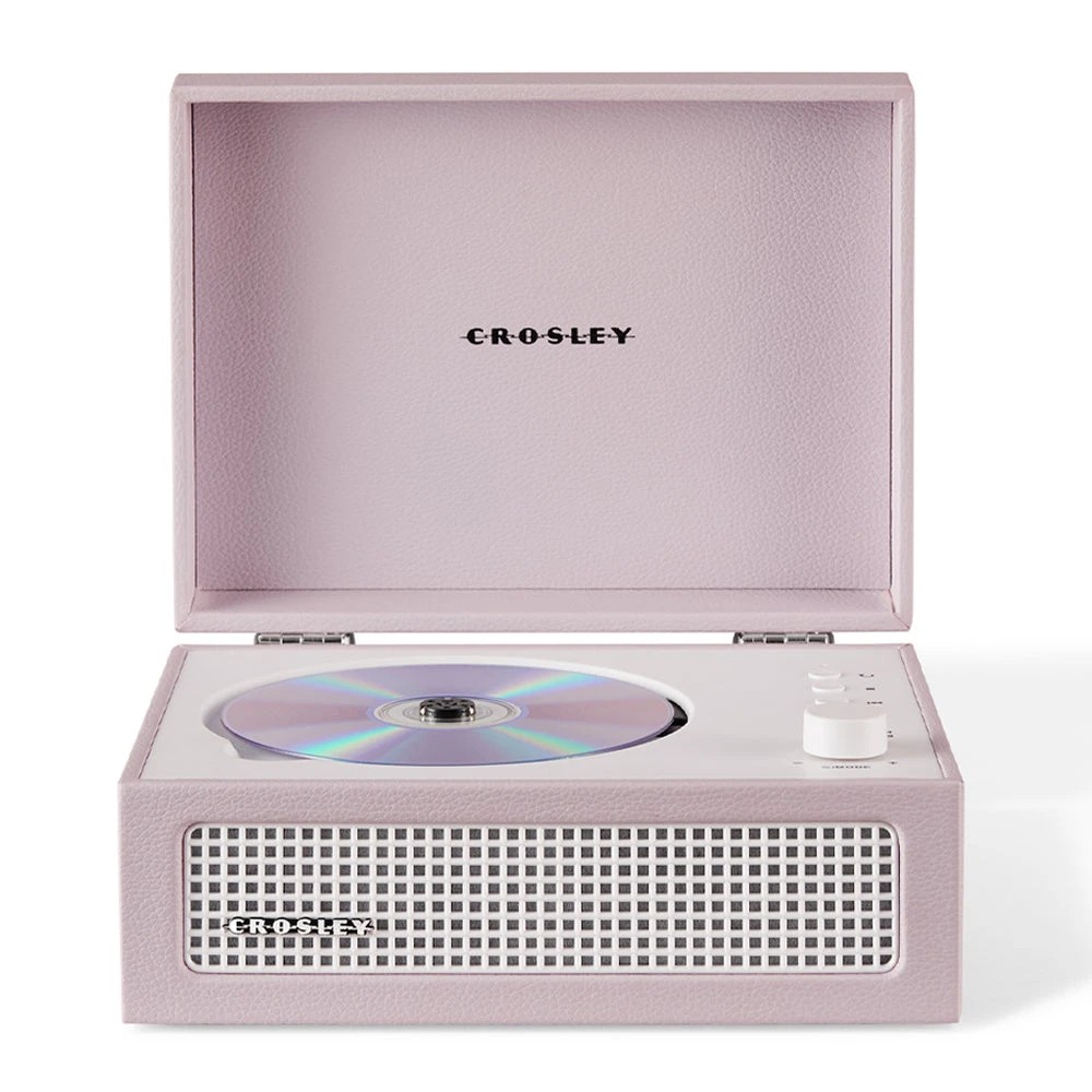 1 Crosley Voyager Portable Retro CD Player with Stereo Bluetooth Speakers, FM Radio - Amethyst - Purple, 1 of 6
