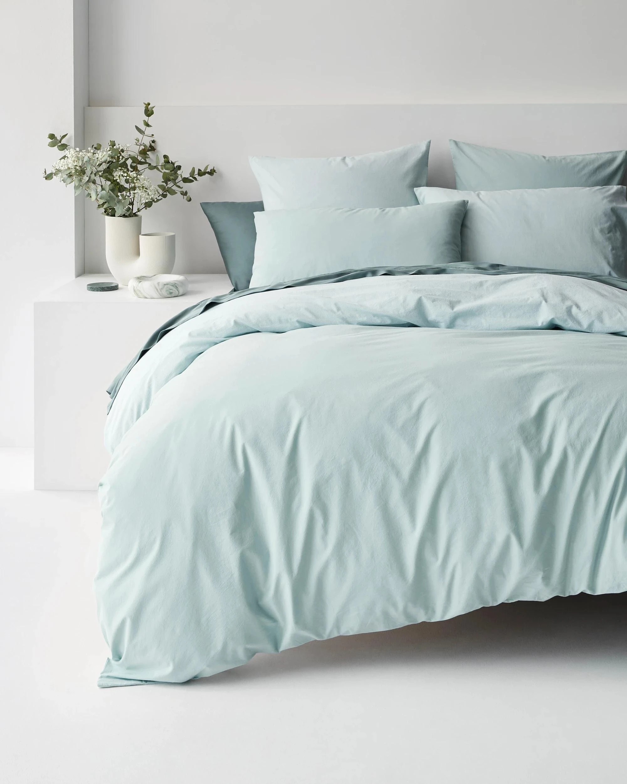 2 Arlo Cotton Stonewash Quilt Cover Set - Queen Bed - Blue, 2 of 6