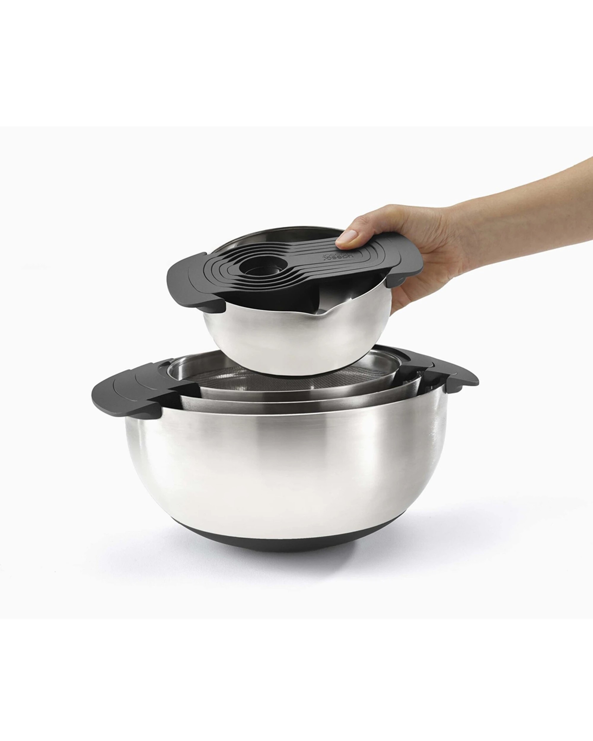 3 Joseph Joseph 9pc Nest Stainless Steel Bowl Food Preparation Set - Silver, 3 of 6