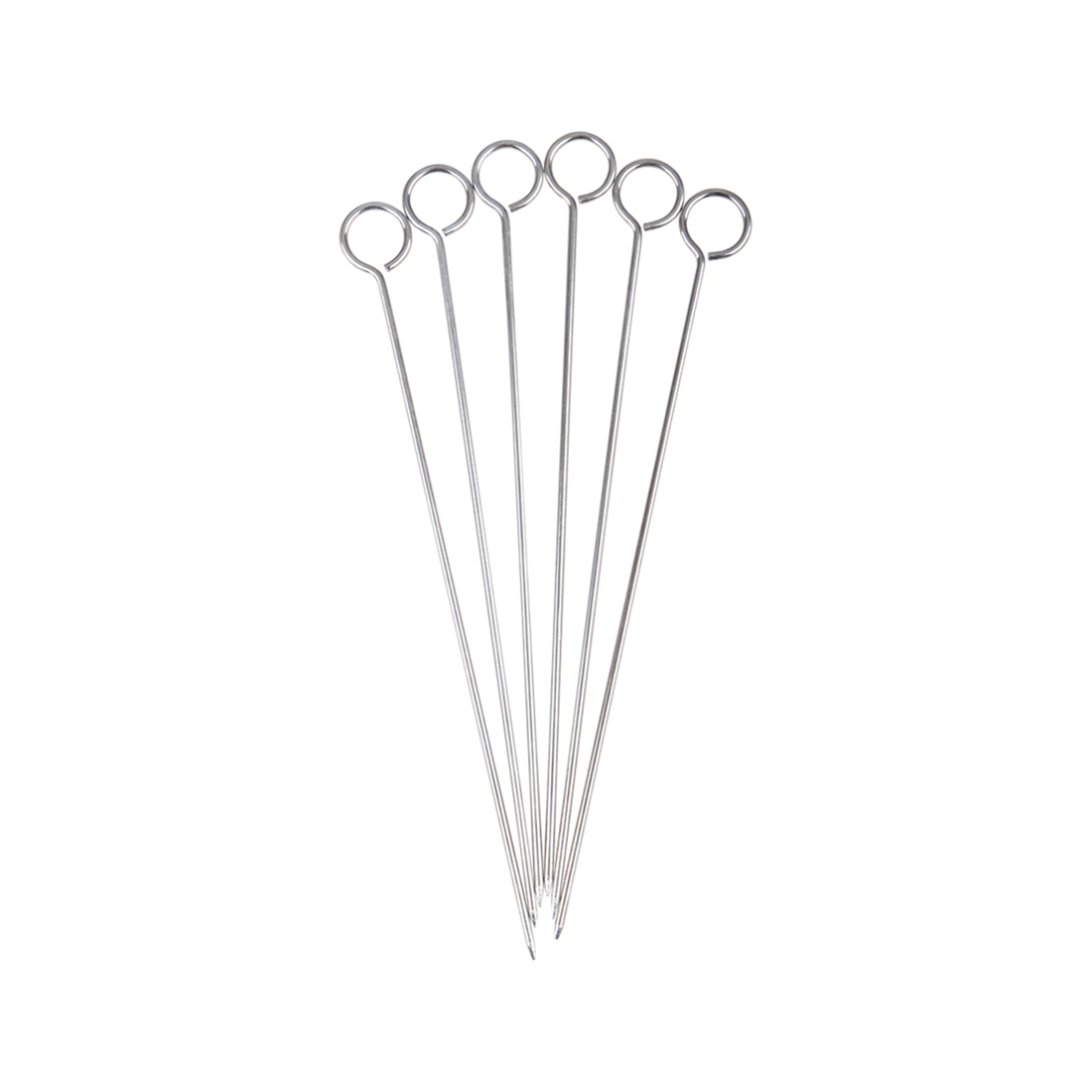 3 Appetito 6pc Chrome Skewers 25cm Barbecue And Cooking Tools For Grill Use
 - Silver, 3 of 3