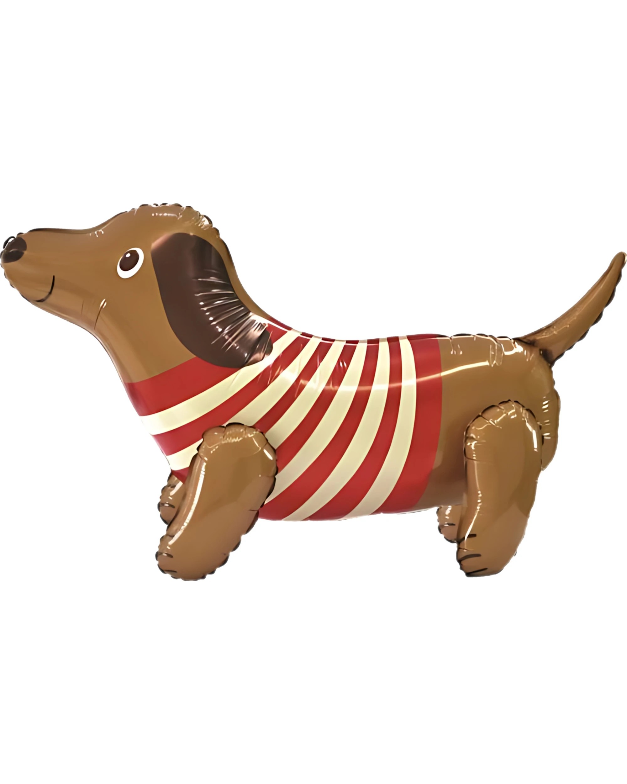 1 Decrotex Standing Airz Dachshund Air Fill Foil Balloon 68cm - Brown, 1 of 3