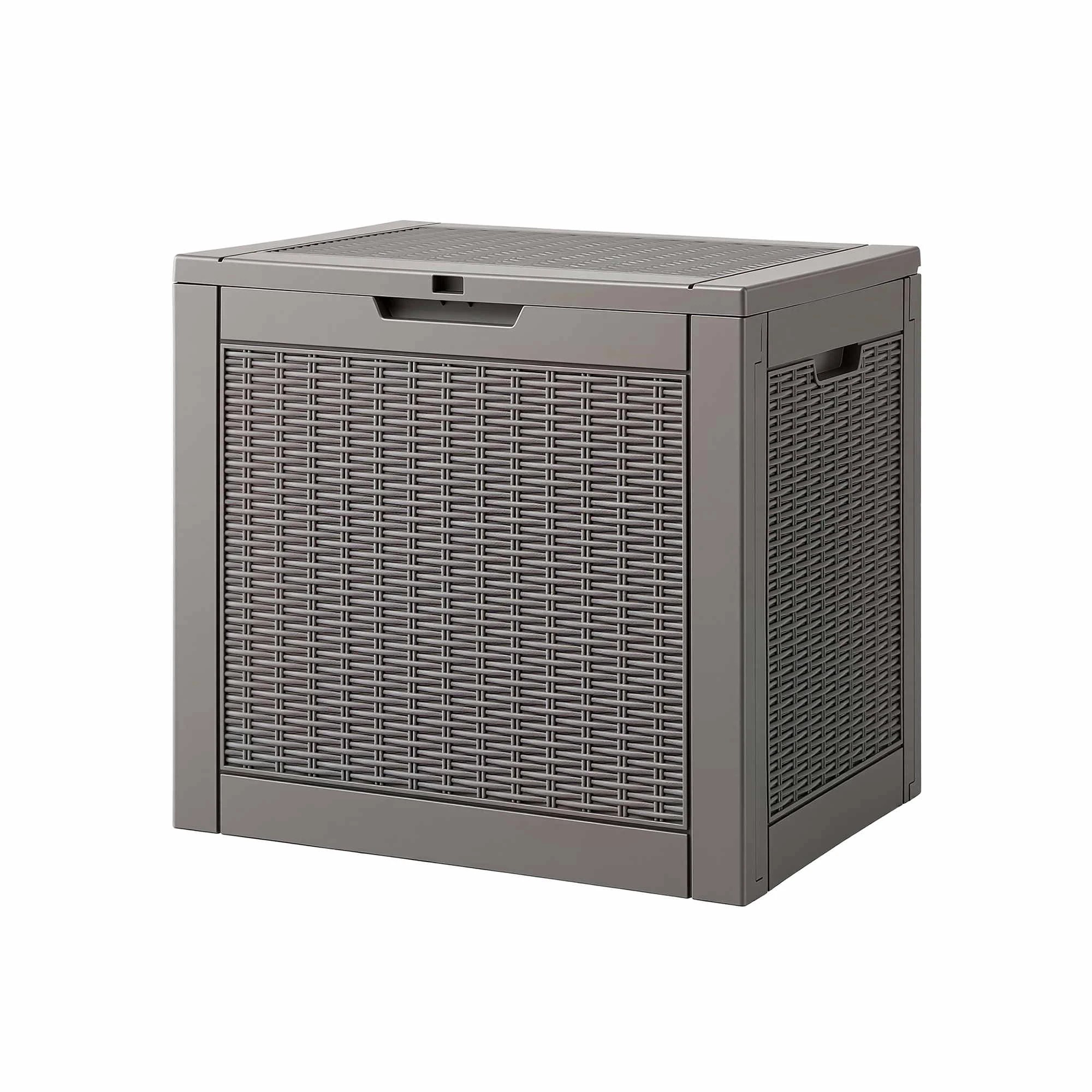 1 Gardeon Outdoor Storage Box 118L Container Lockable Garden Toy Tool Rattan-Texture - Brown, 1 of 9