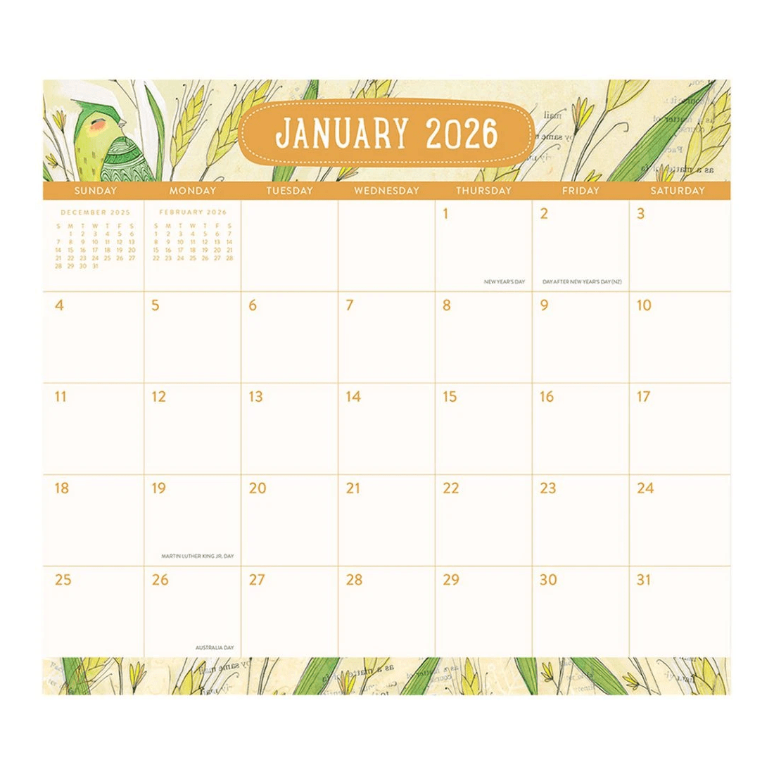 2 Orange Circle Magnetic Monthly Pad Colour Block 2026, 2 of 6