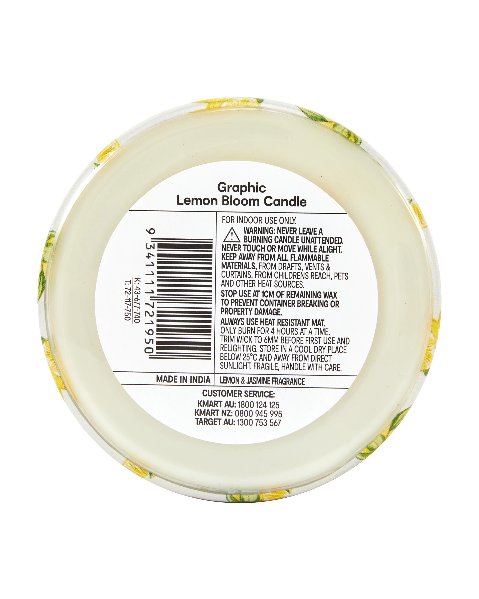 5 Graphic Lemon Bloom Fragrant Candle, 5 of 5