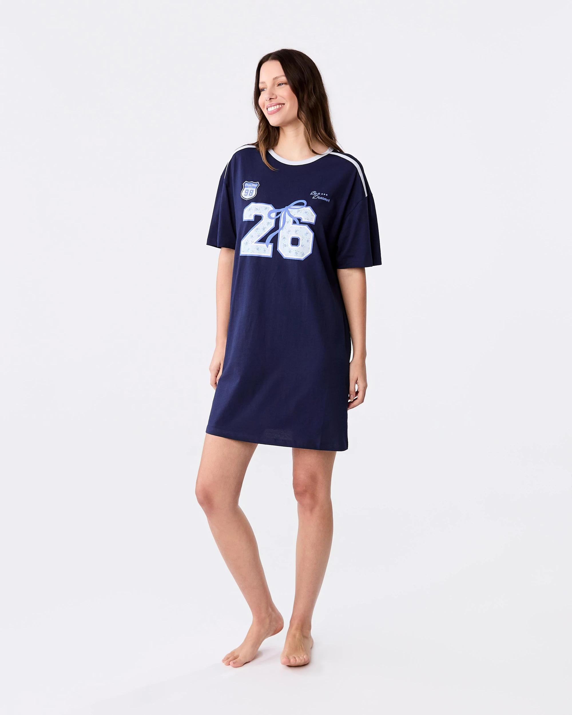 2 Graphic Nightie 26 Navy, 2 of 6