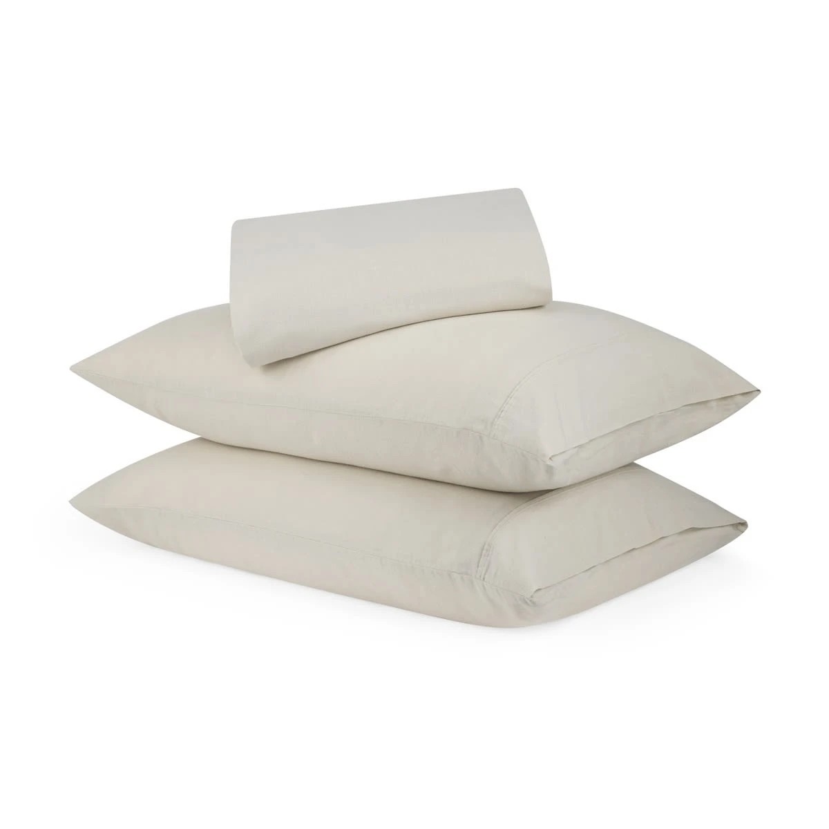 1 Cotton Linen Sheet Set - Queen Bed, Natural, 1 of 7