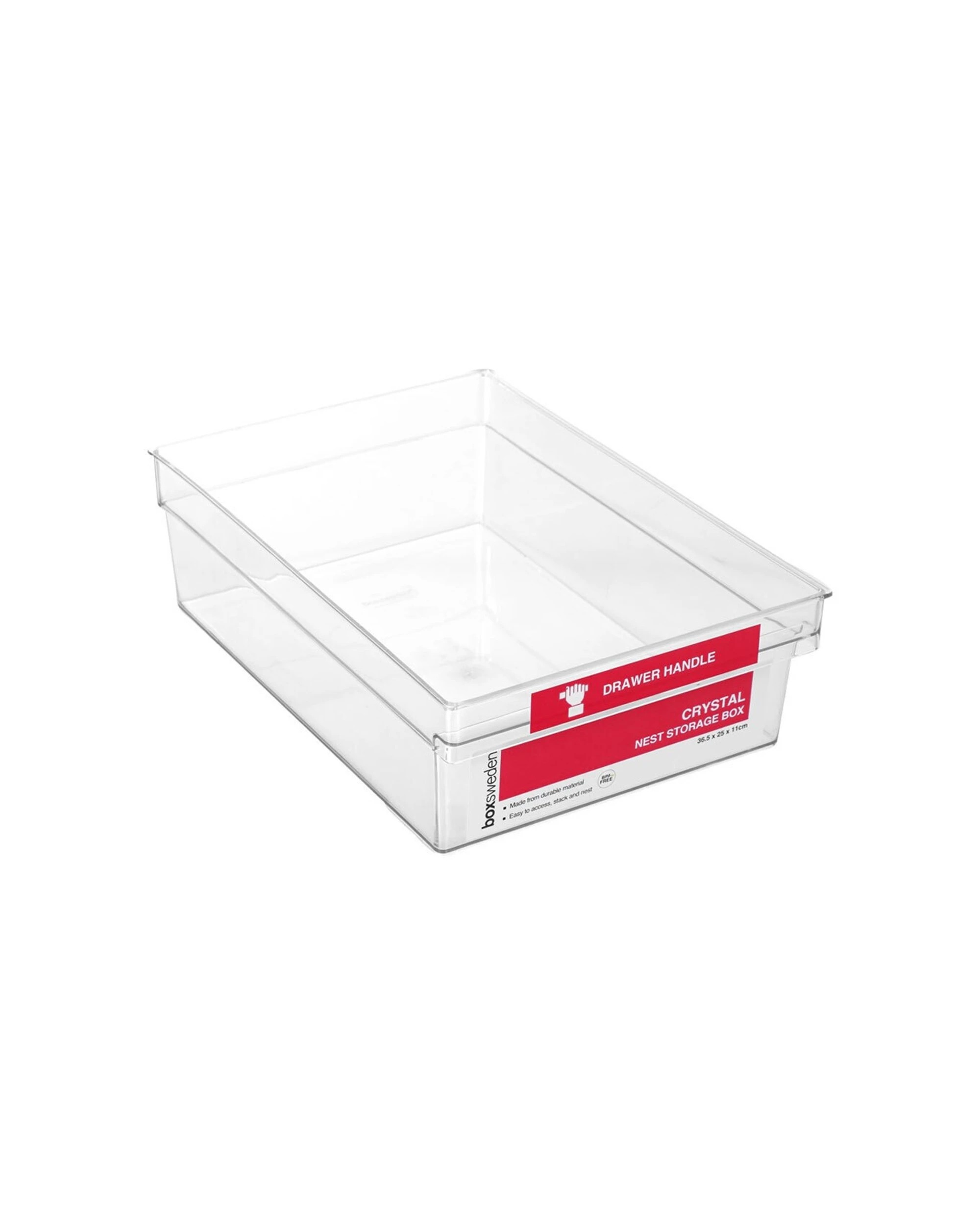 2 Boxsweden Crystal Nest Storage Box - Drawer Handle - 3 Pack Storage
 - plain, 2 of 4